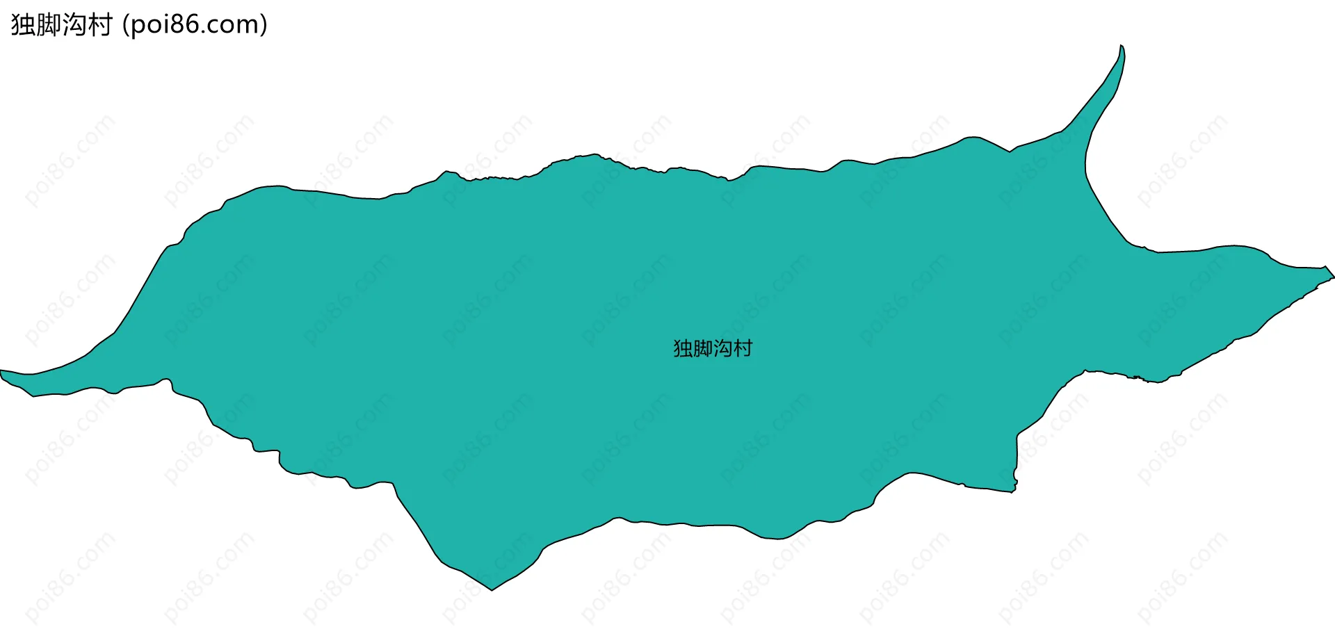独脚沟村边界地图