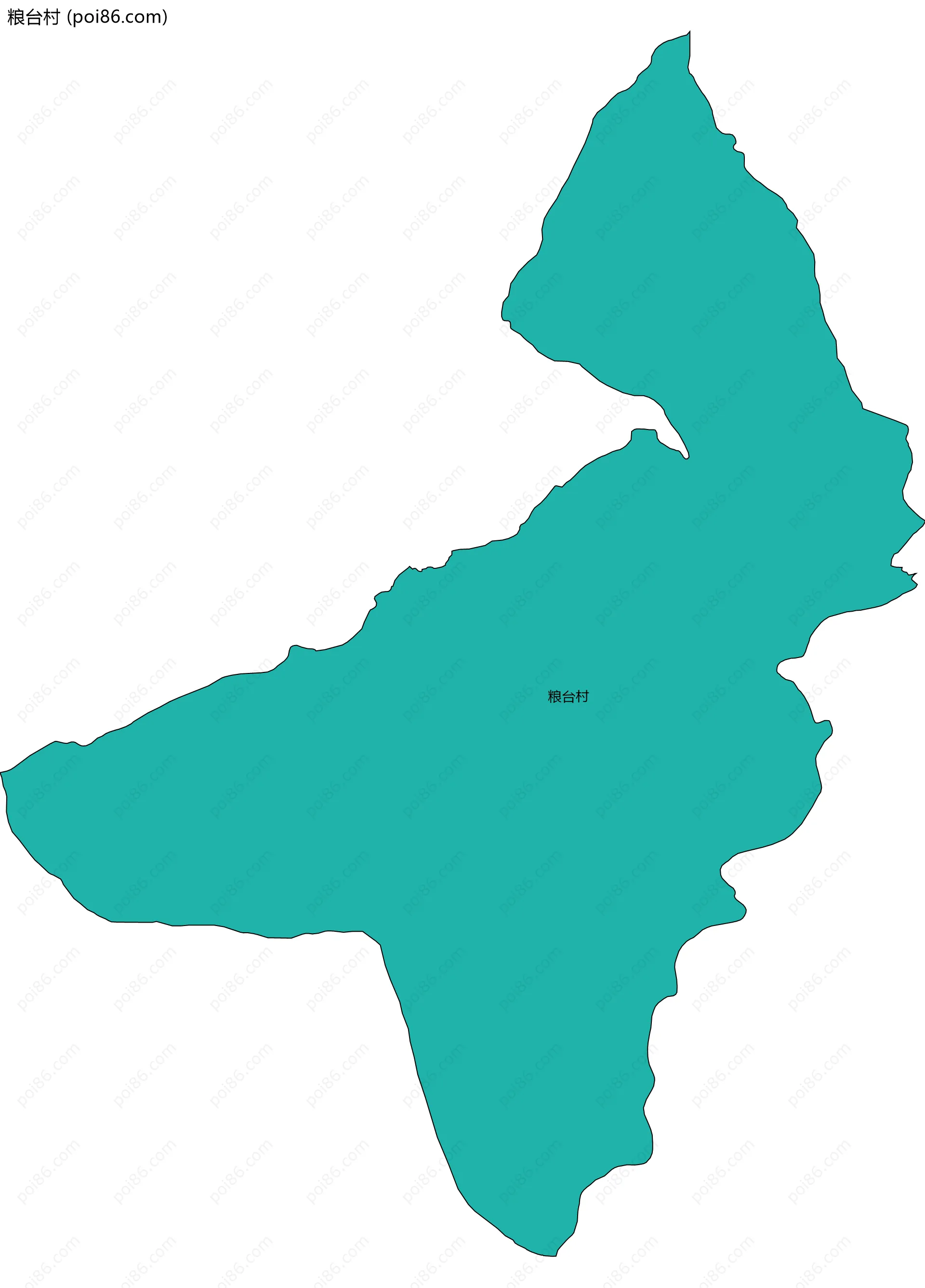 粮台村边界地图