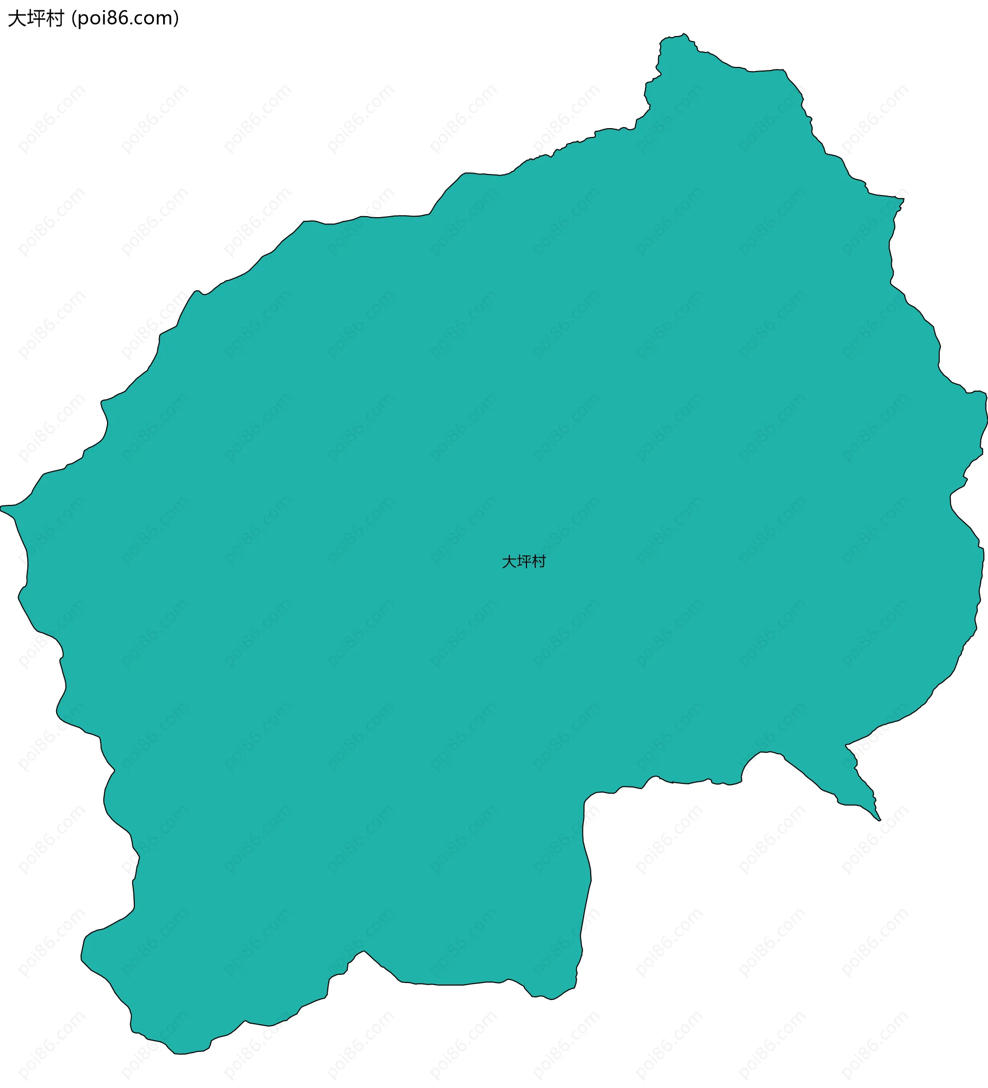 大坪村边界地图