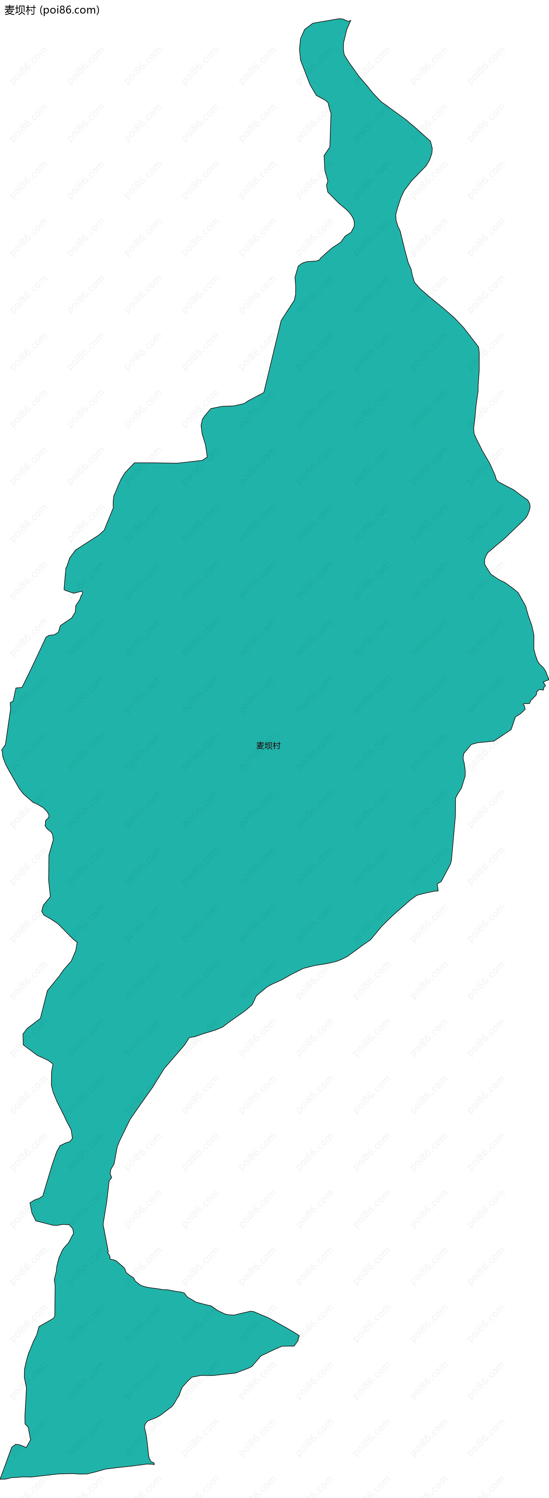 麦坝村边界地图