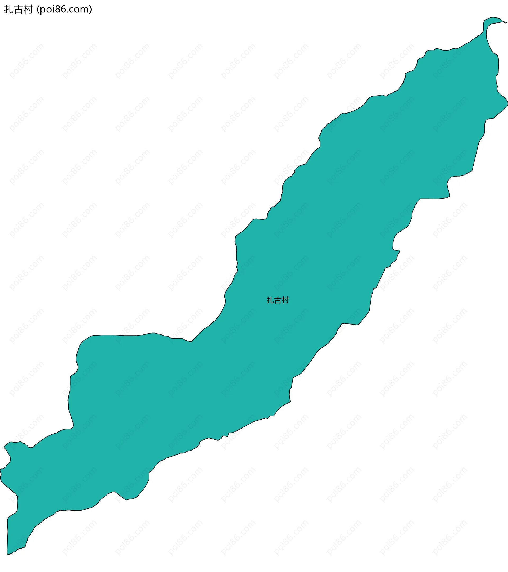 扎古村边界地图