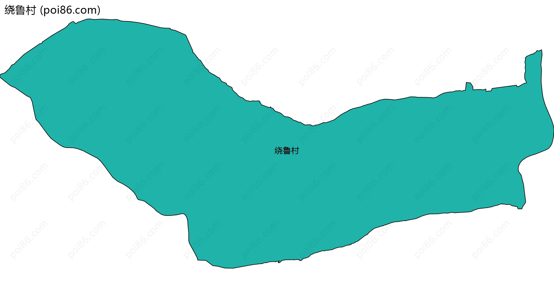 绕鲁村边界地图