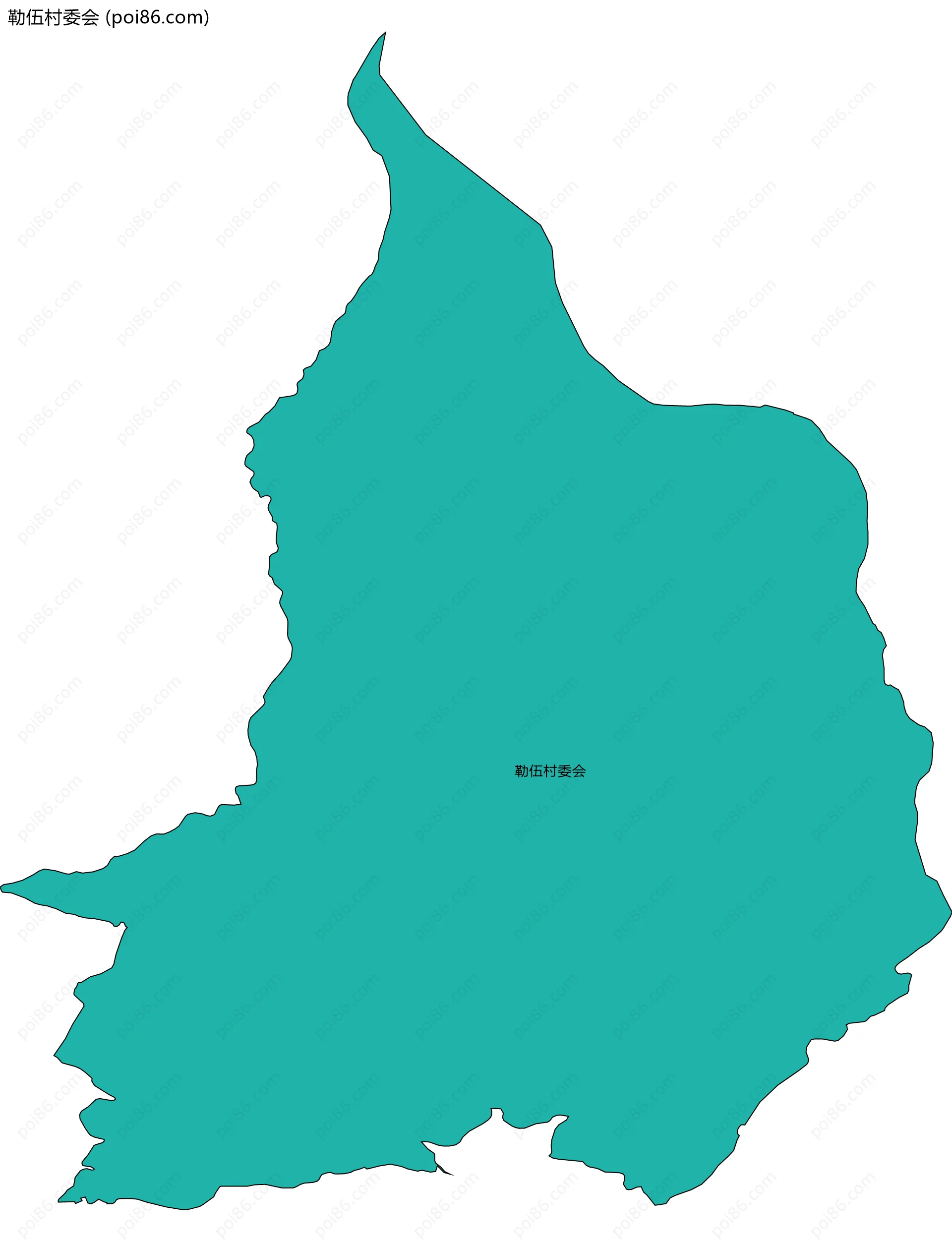 勒伍村委会边界地图