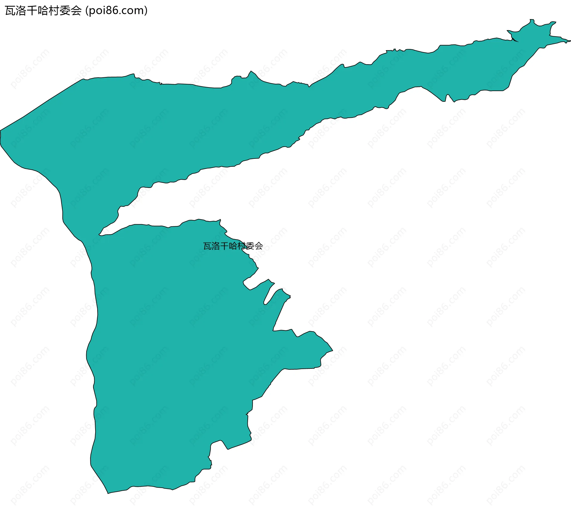 瓦洛千哈村委会边界地图