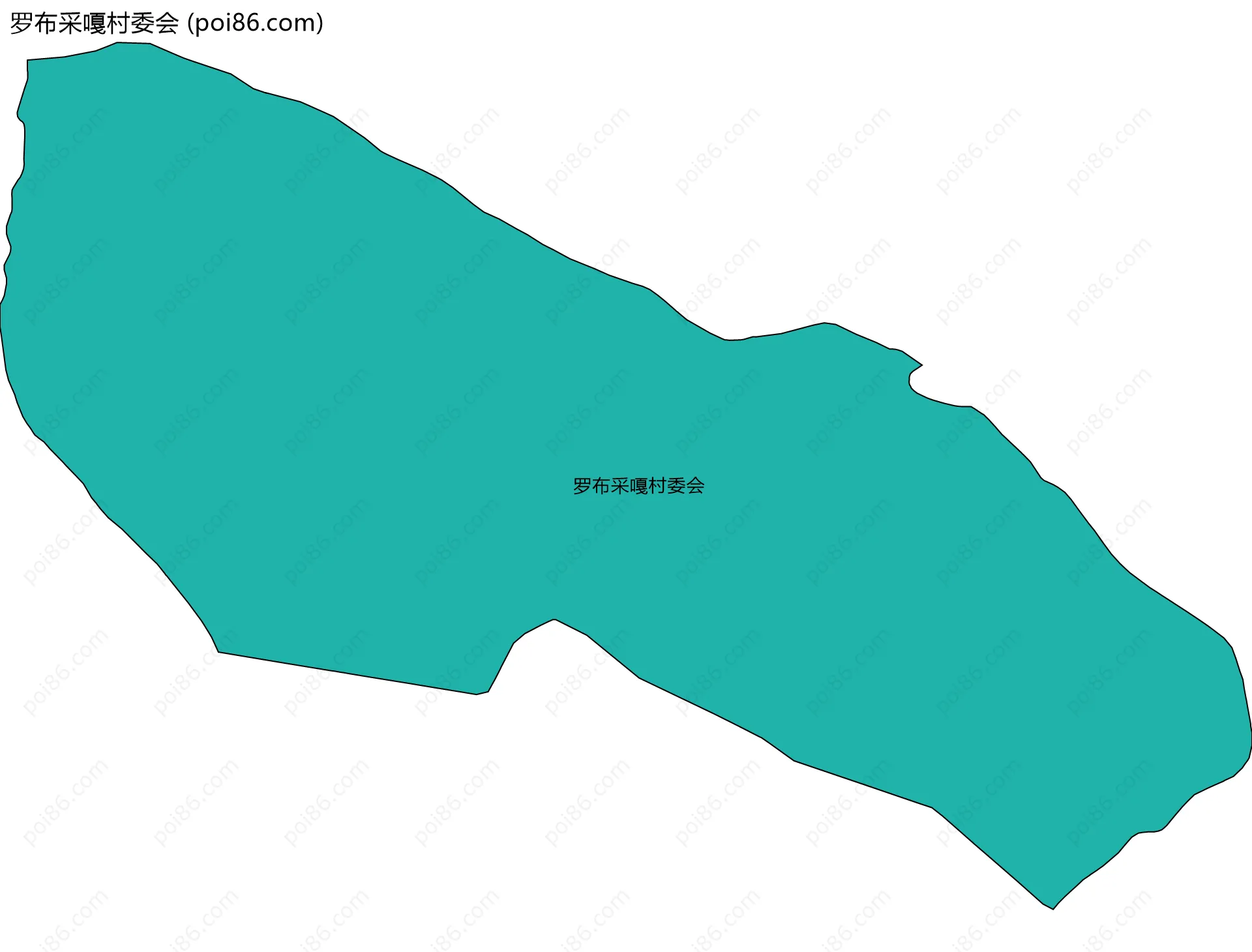 罗布采嘎村委会边界地图