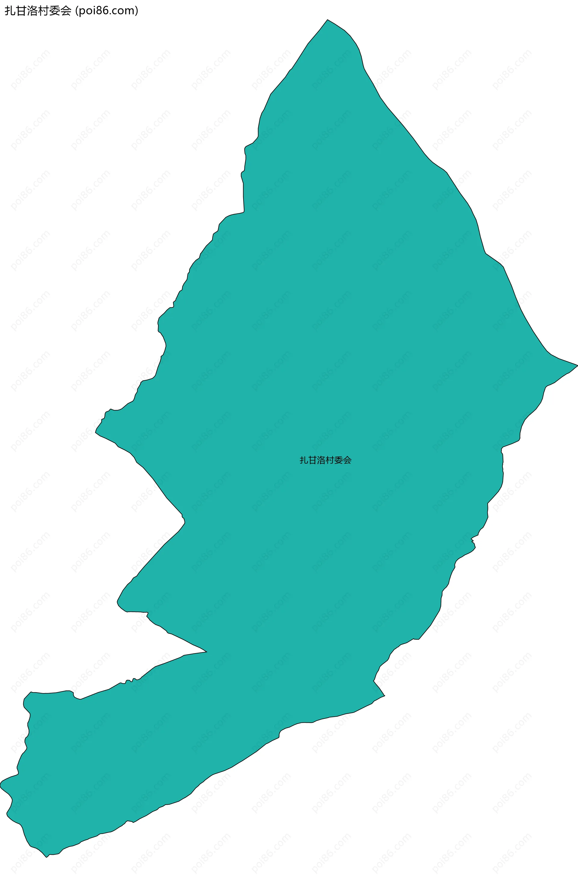 扎甘洛村委会边界地图