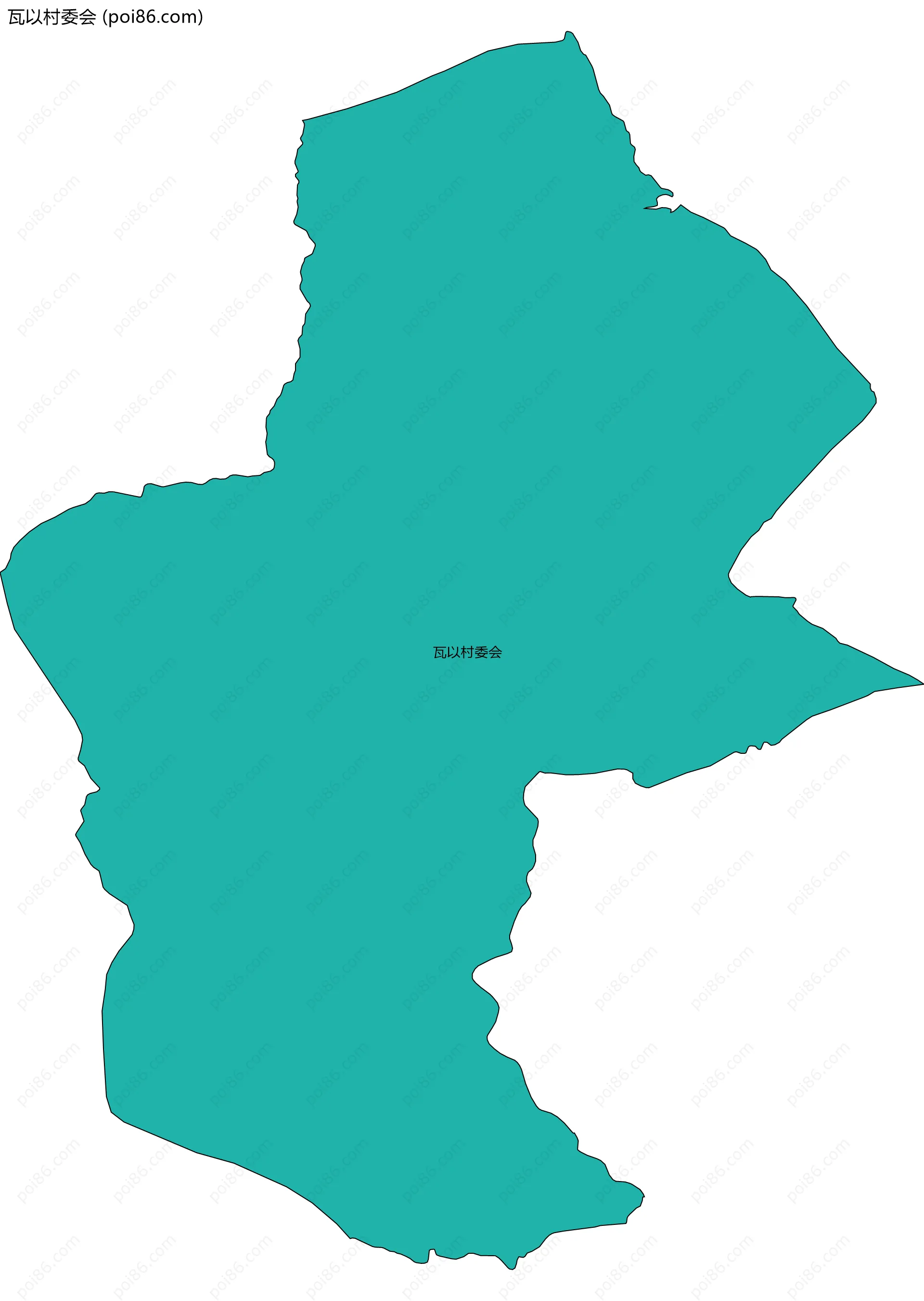 瓦以村委会边界地图