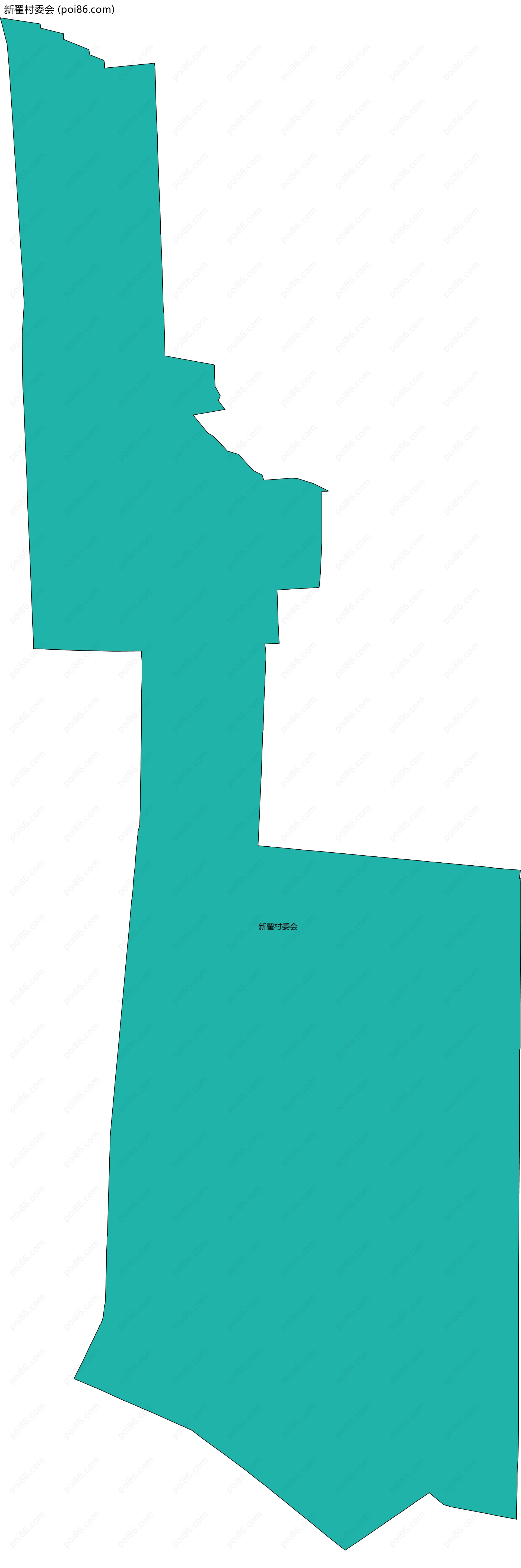 新翟村委会边界地图