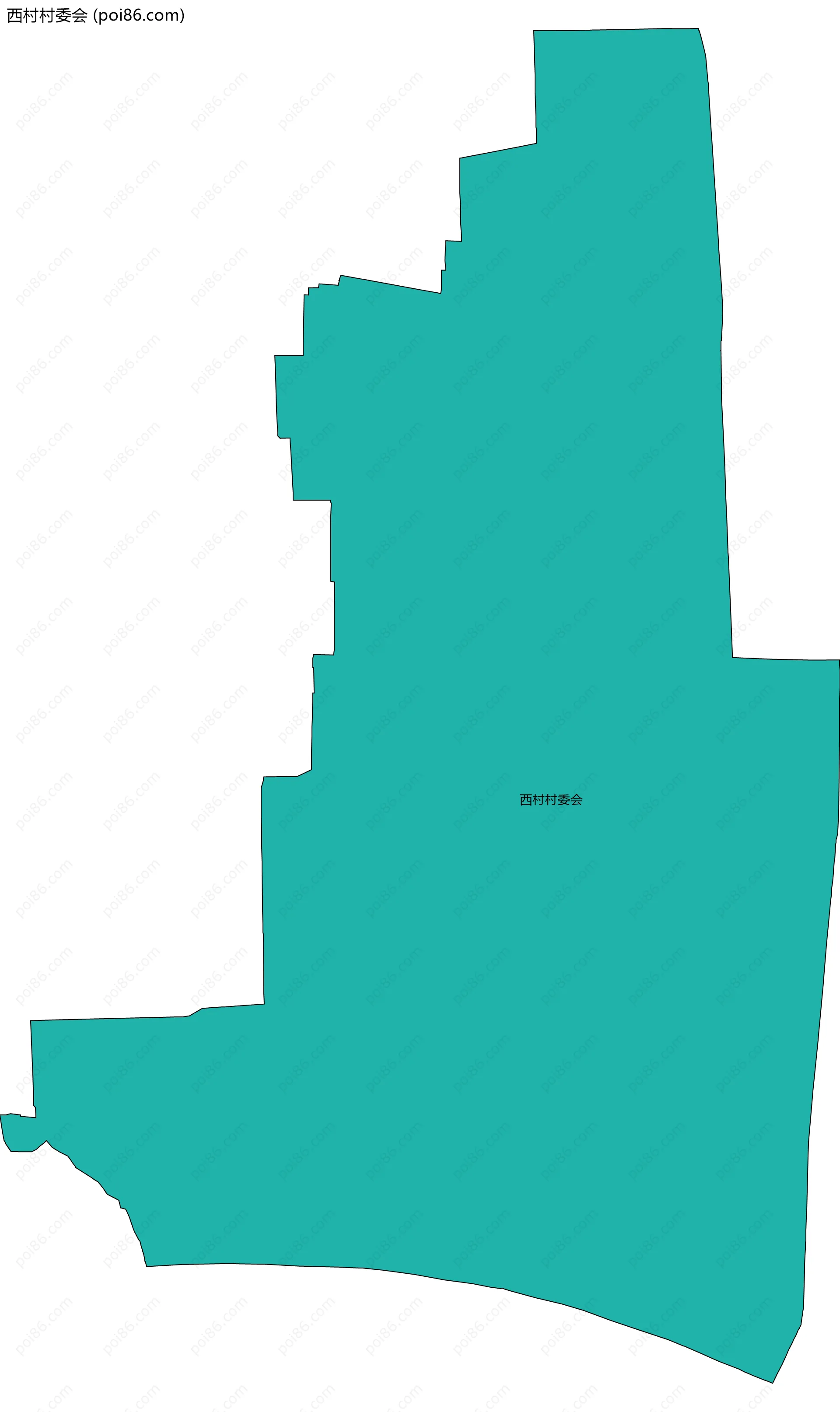 西村村委会边界地图