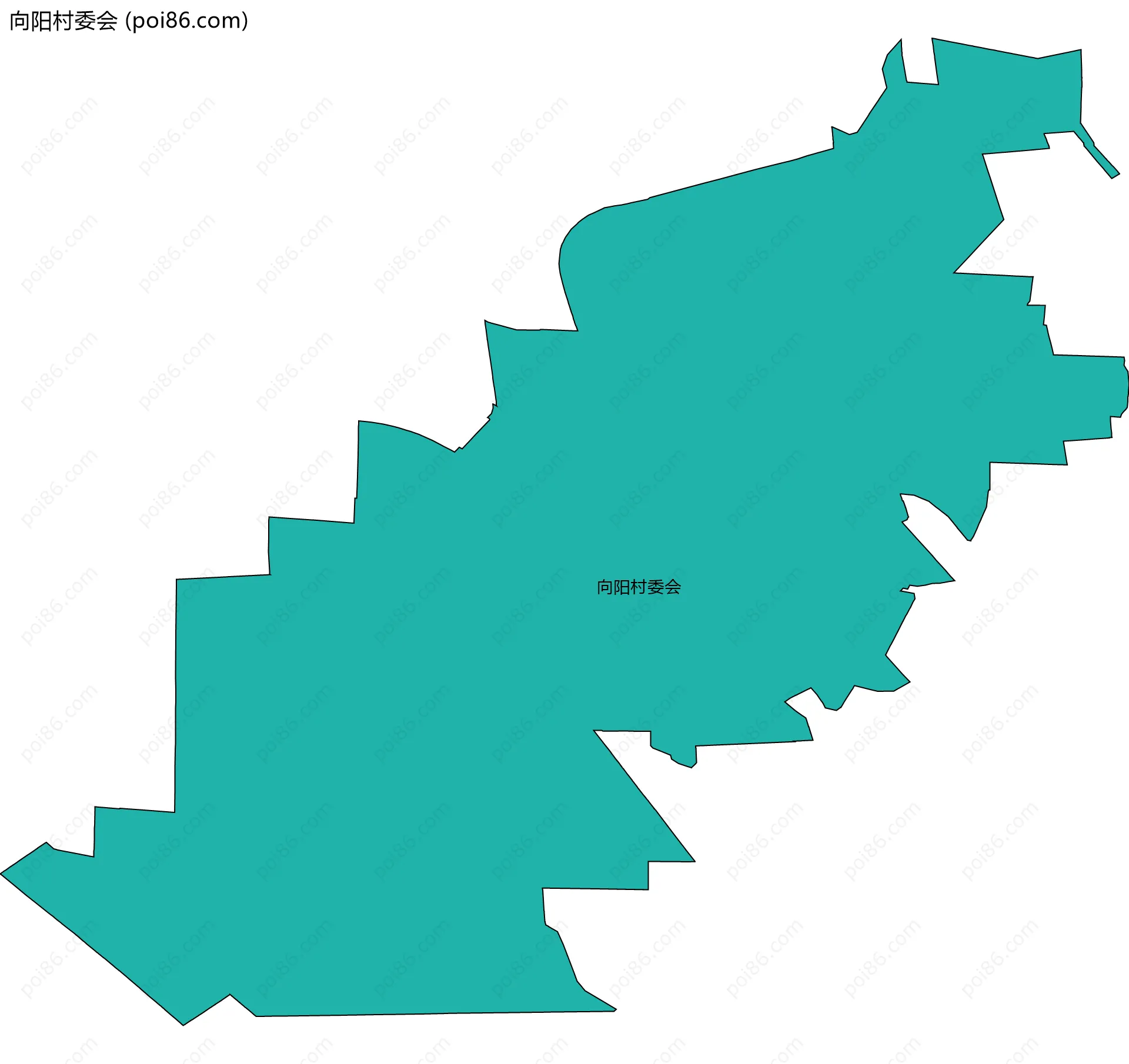 向阳村委会边界地图