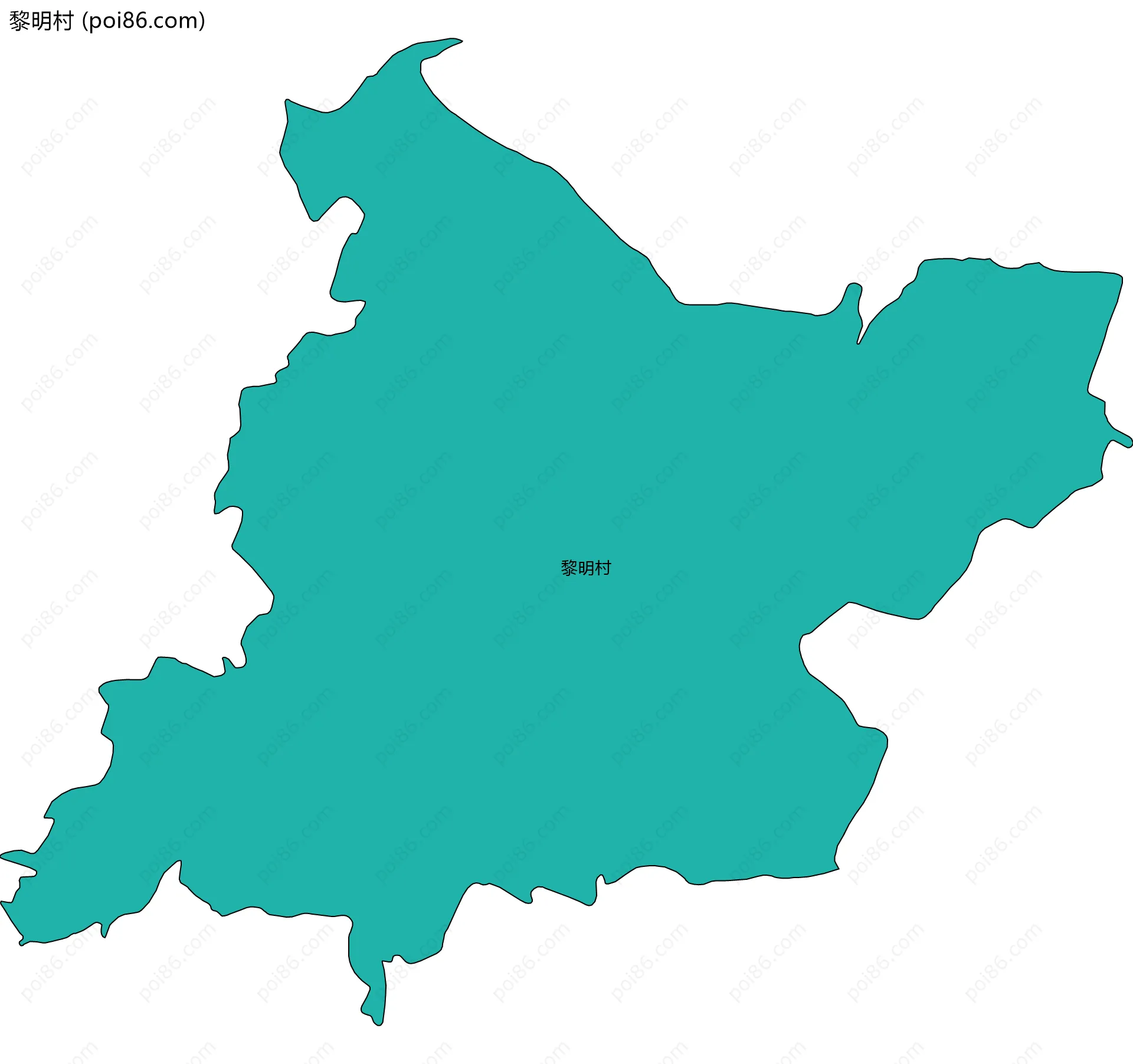 黎明村边界地图