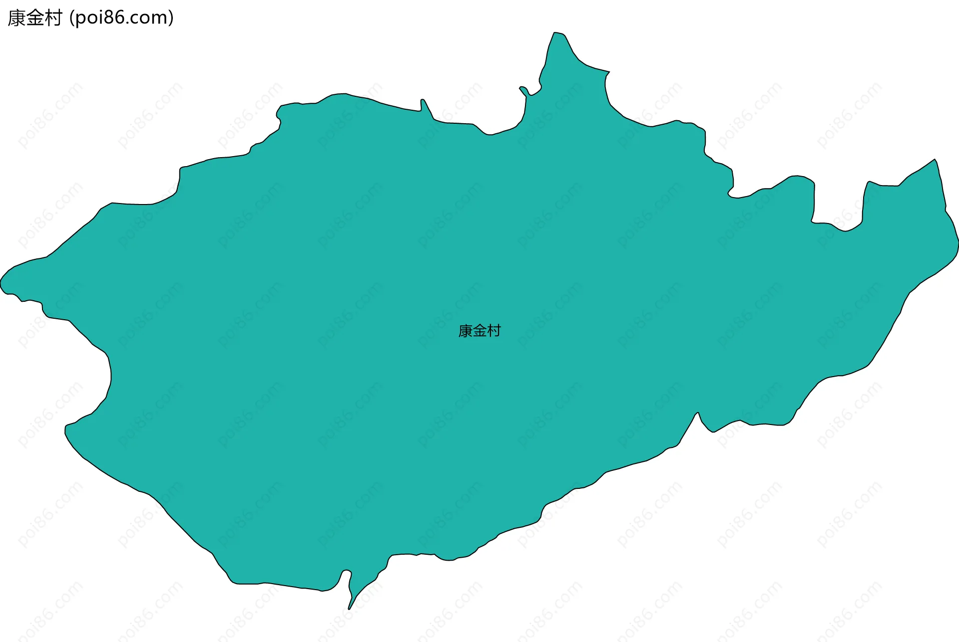 康金村边界地图