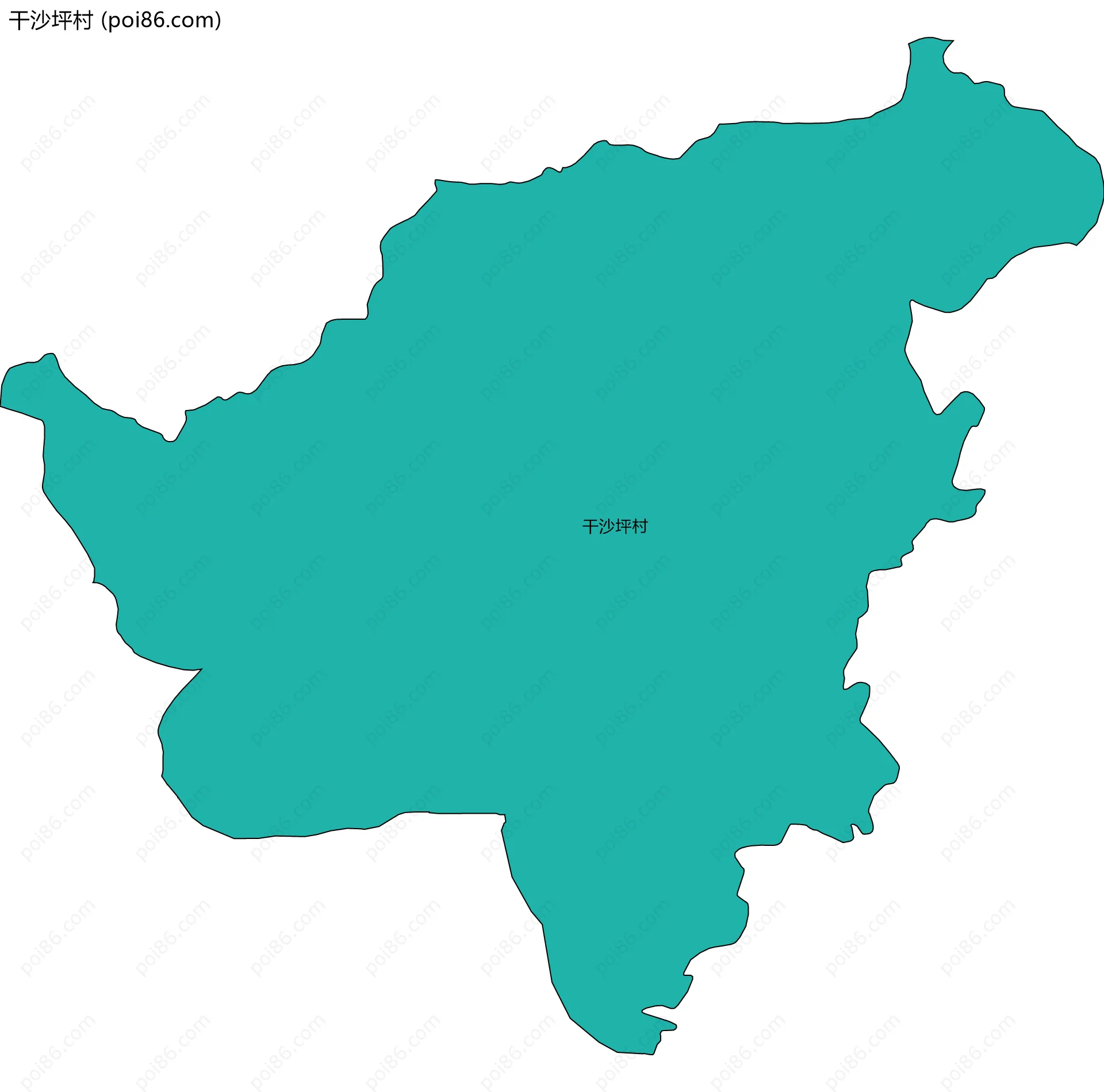 干沙坪村边界地图