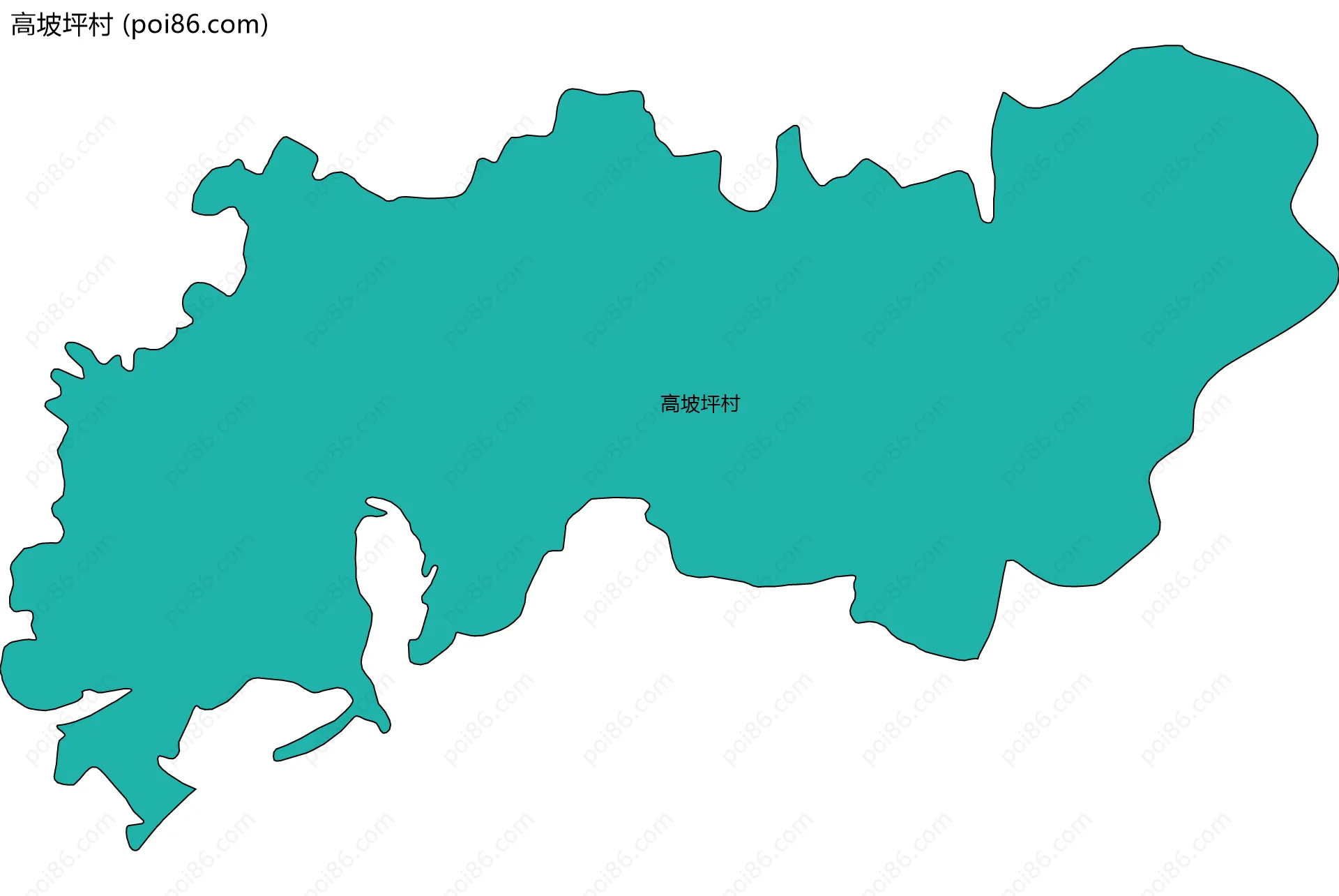 高坡坪村边界地图