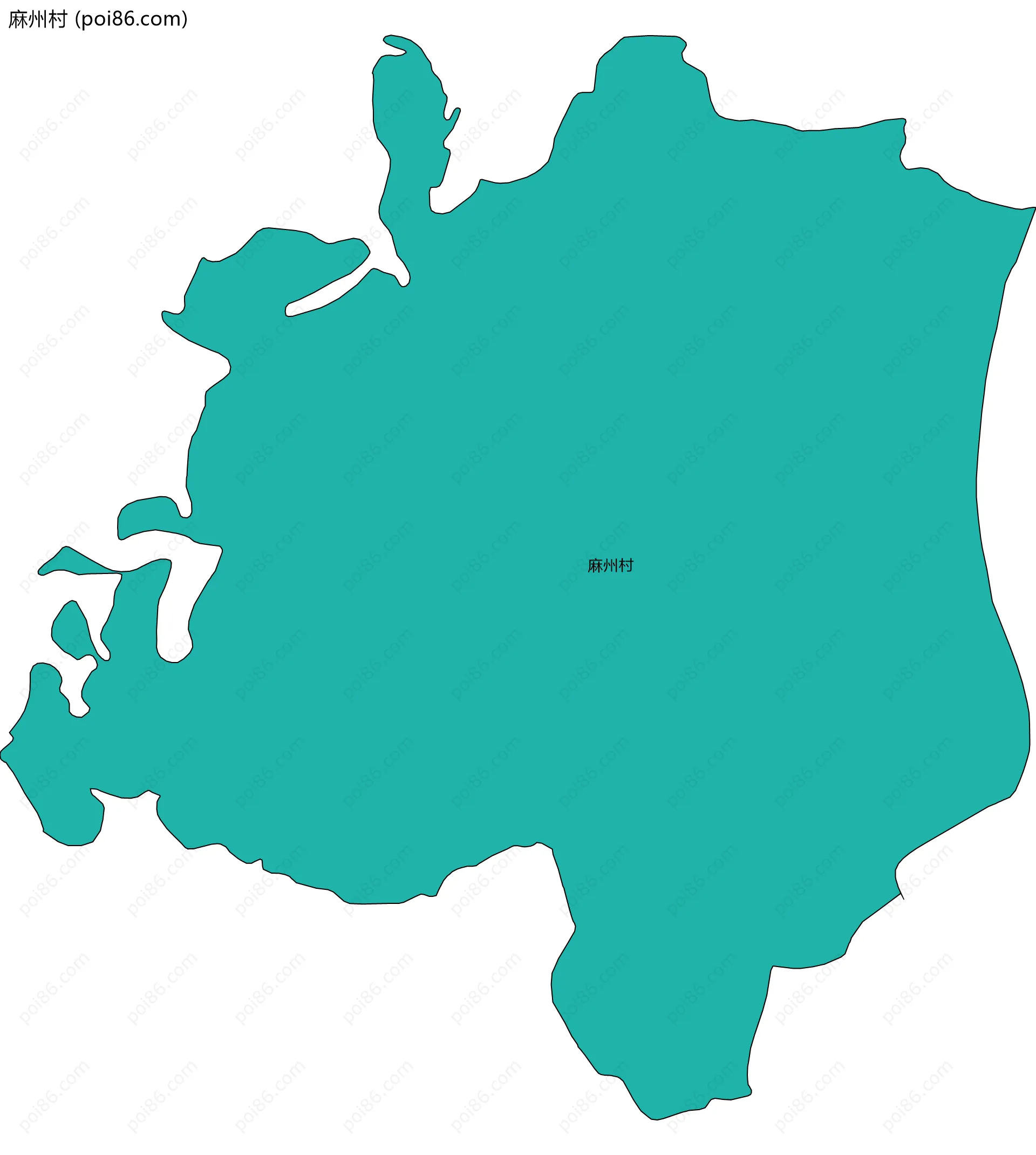 麻州村边界地图