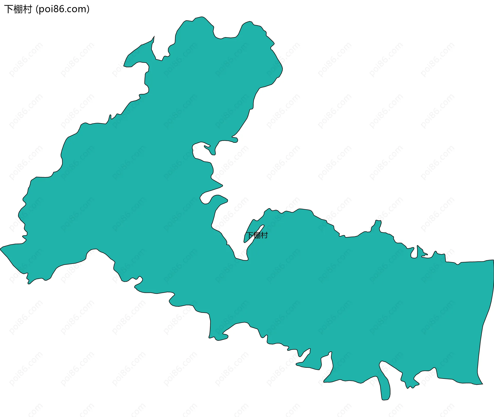 下棚村边界地图