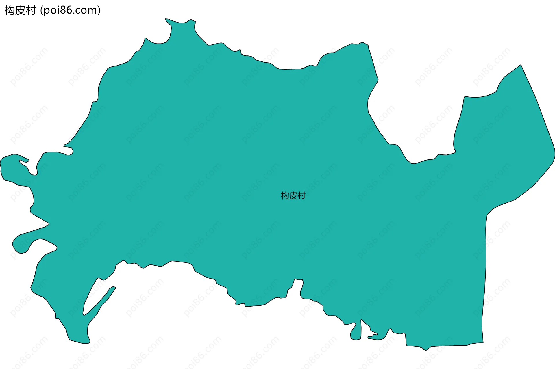构皮村边界地图