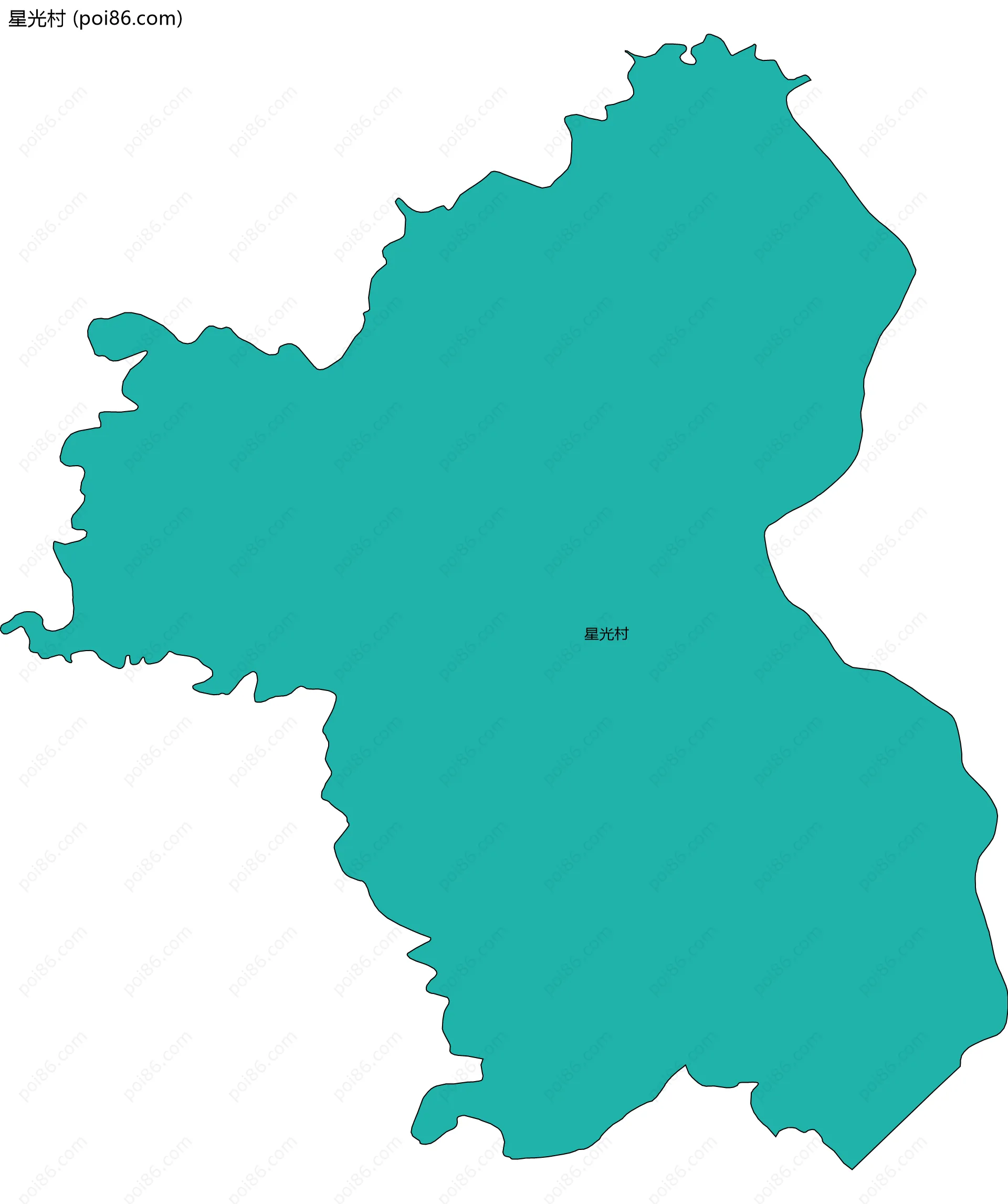 星光村边界地图