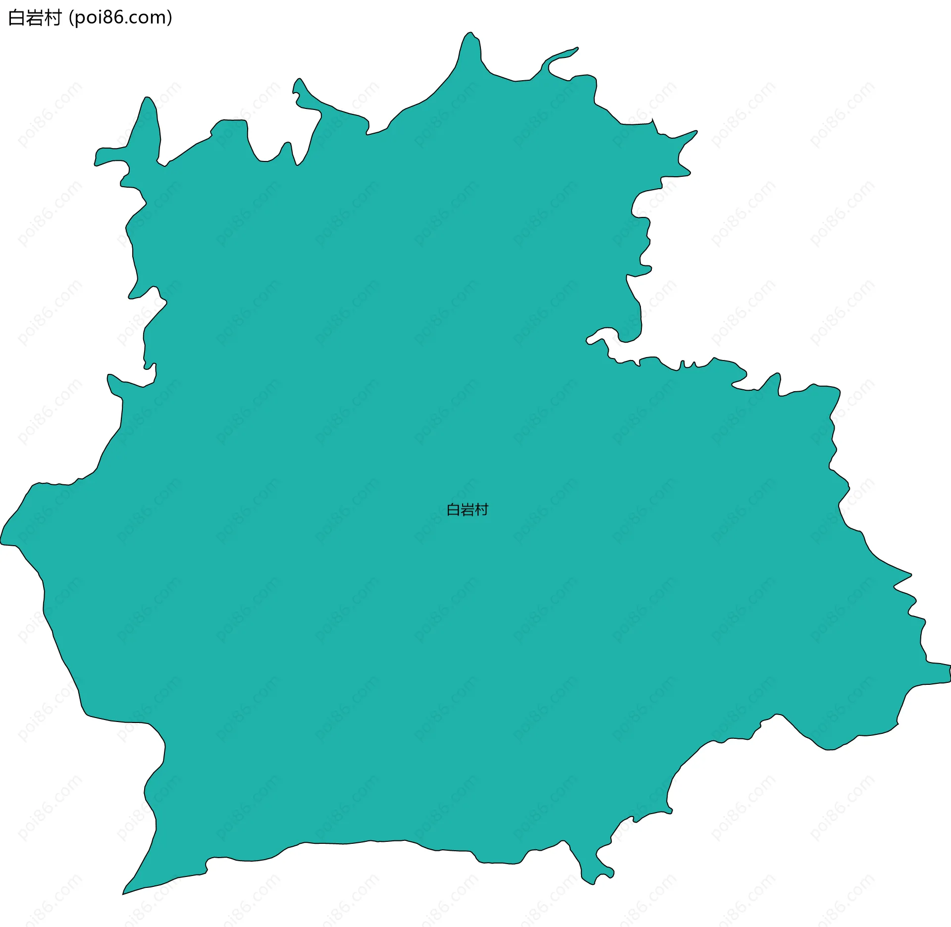白岩村边界地图