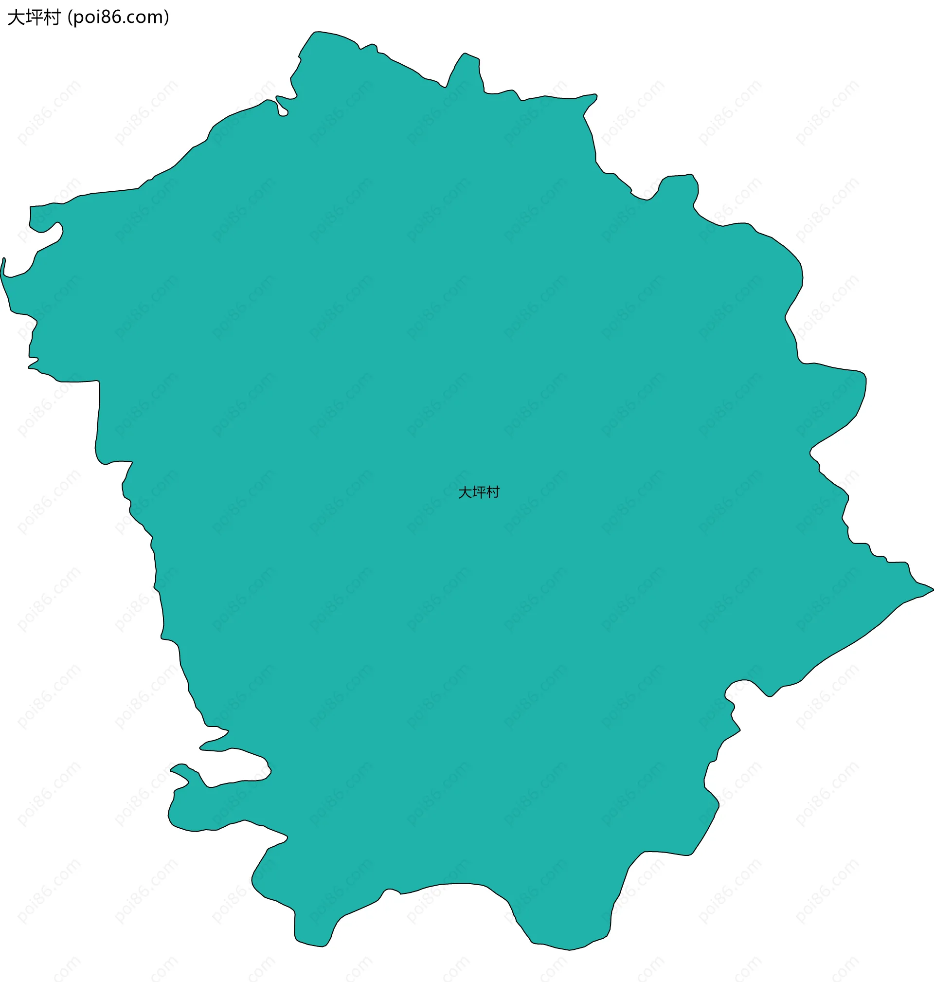 大坪村边界地图