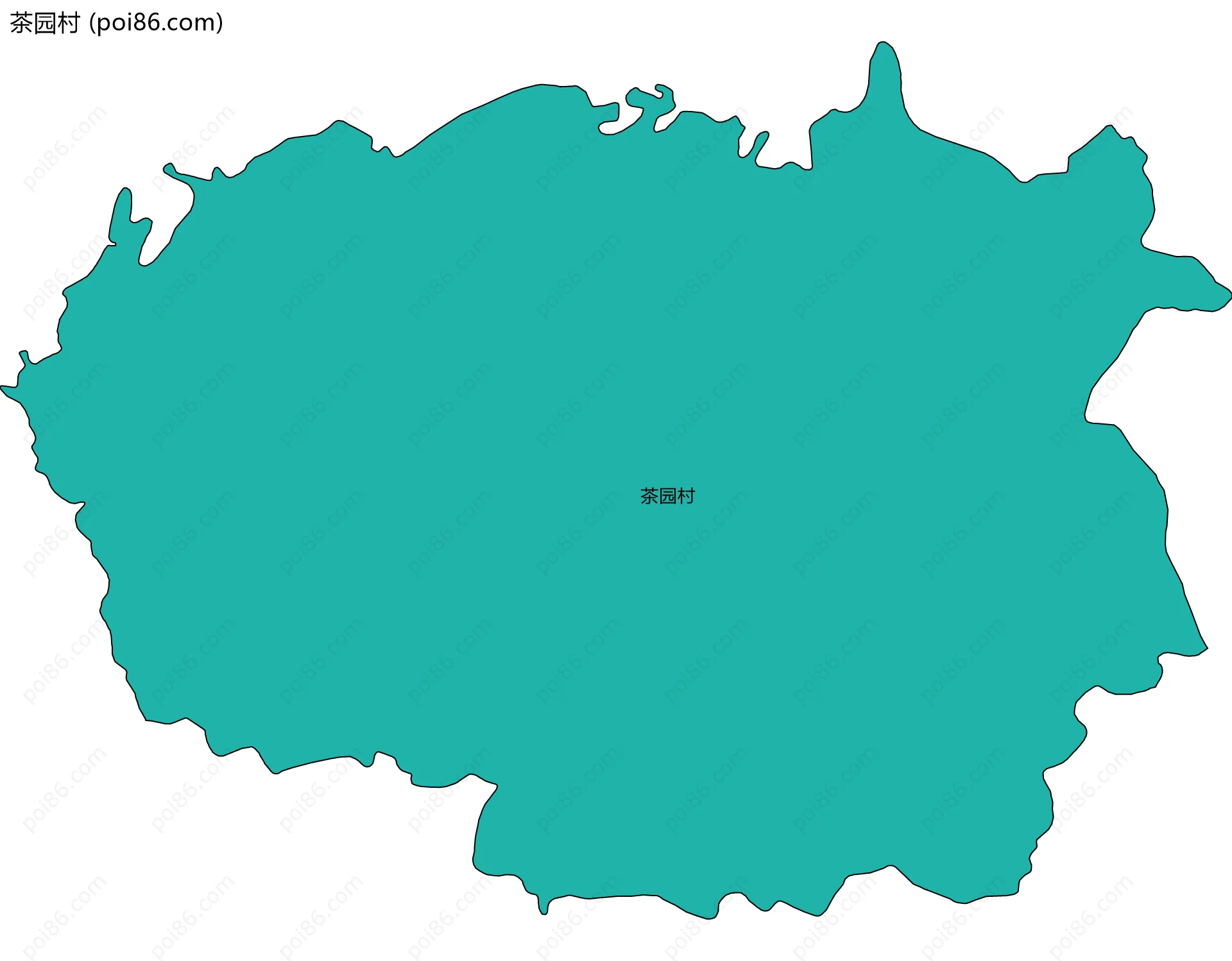 茶园村边界地图