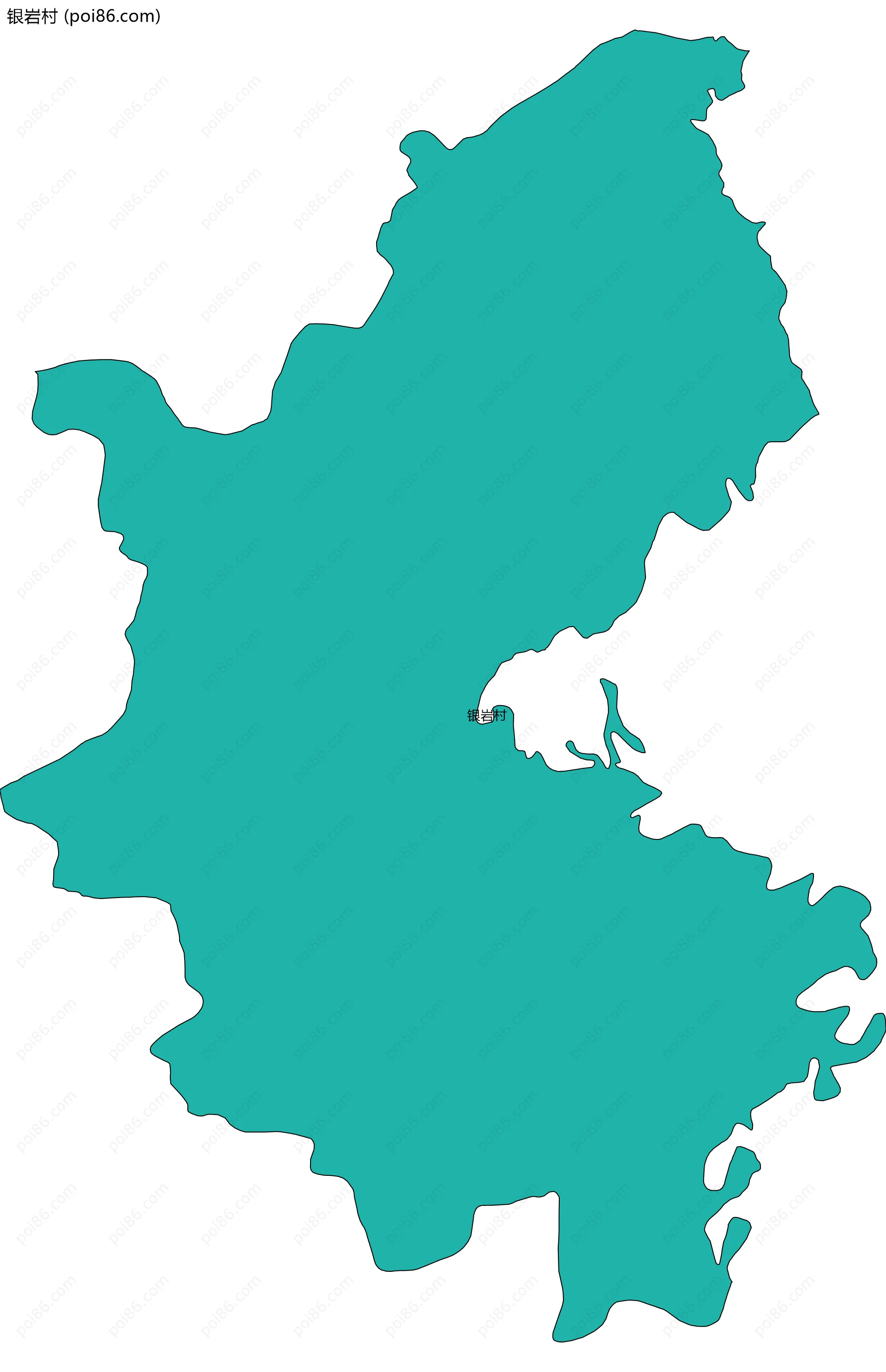 银岩村边界地图