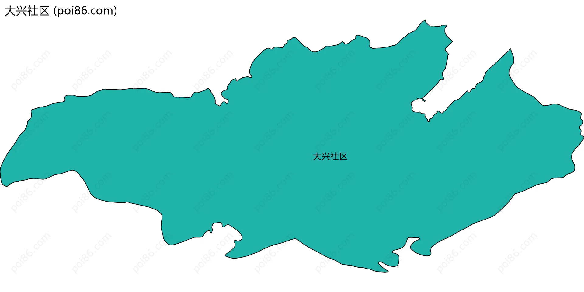 大兴社区边界地图