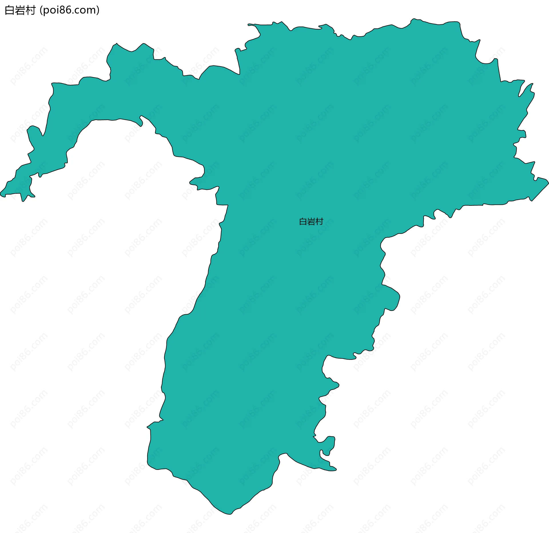 白岩村边界地图