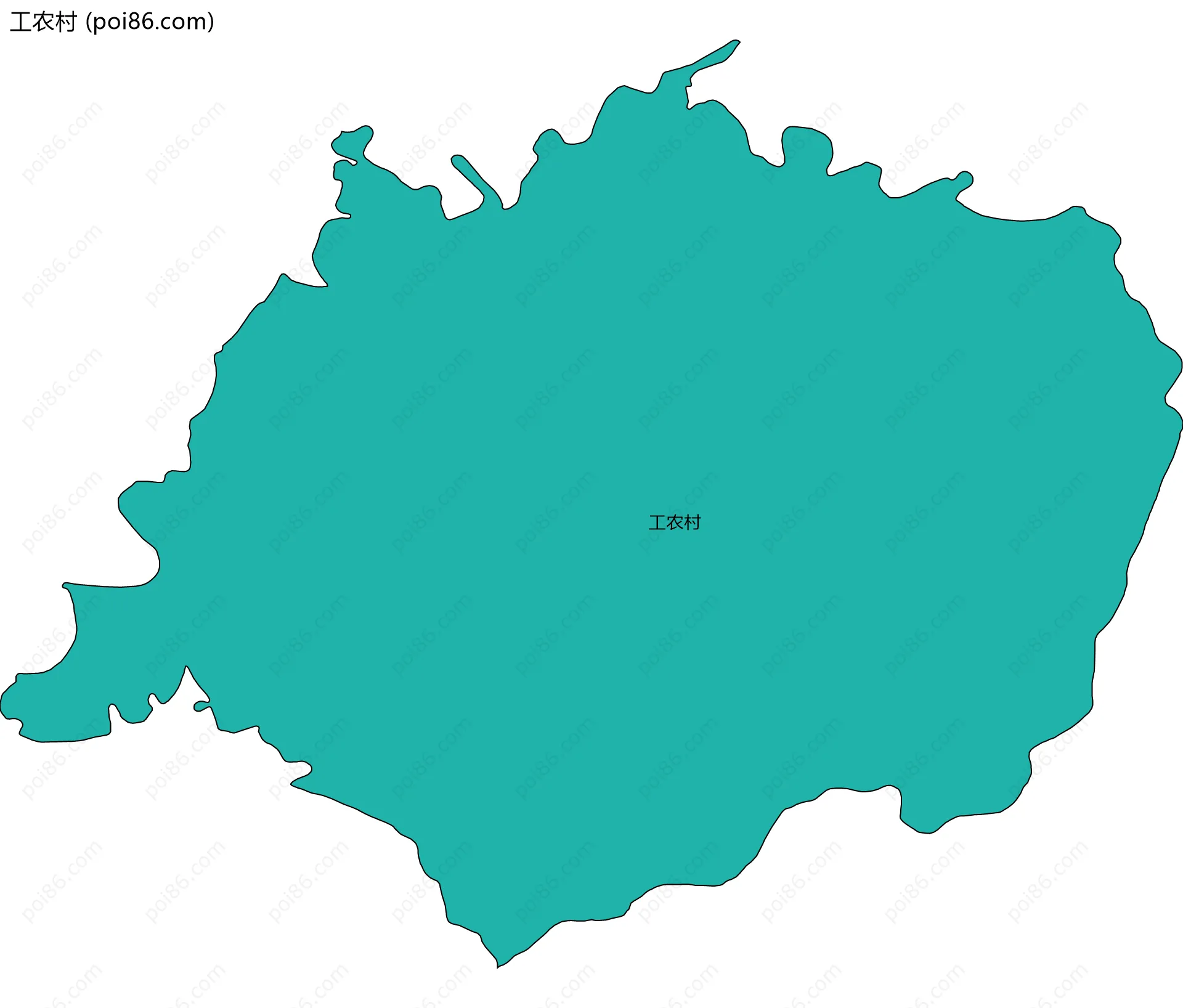 工农村边界地图