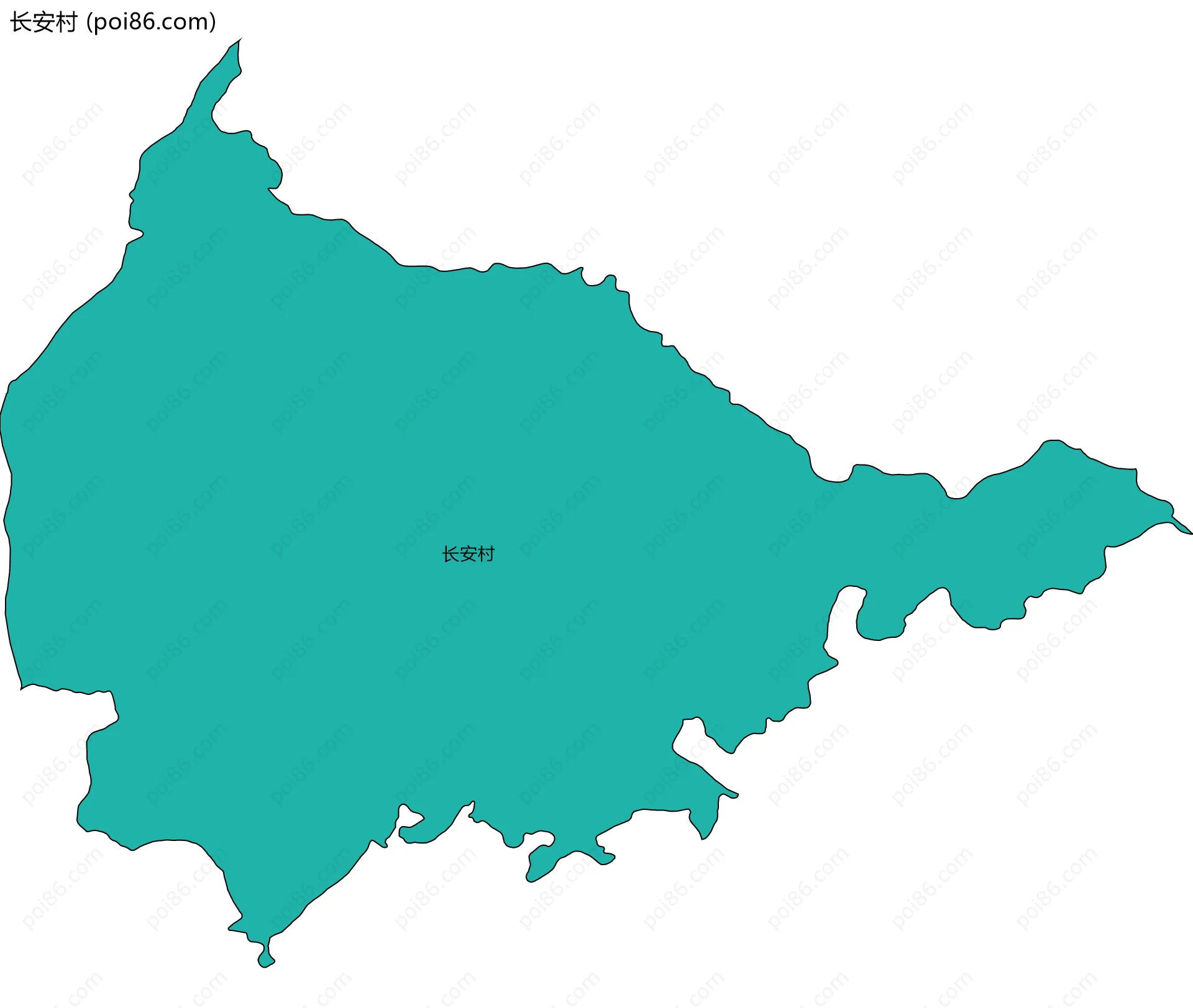 长安村边界地图