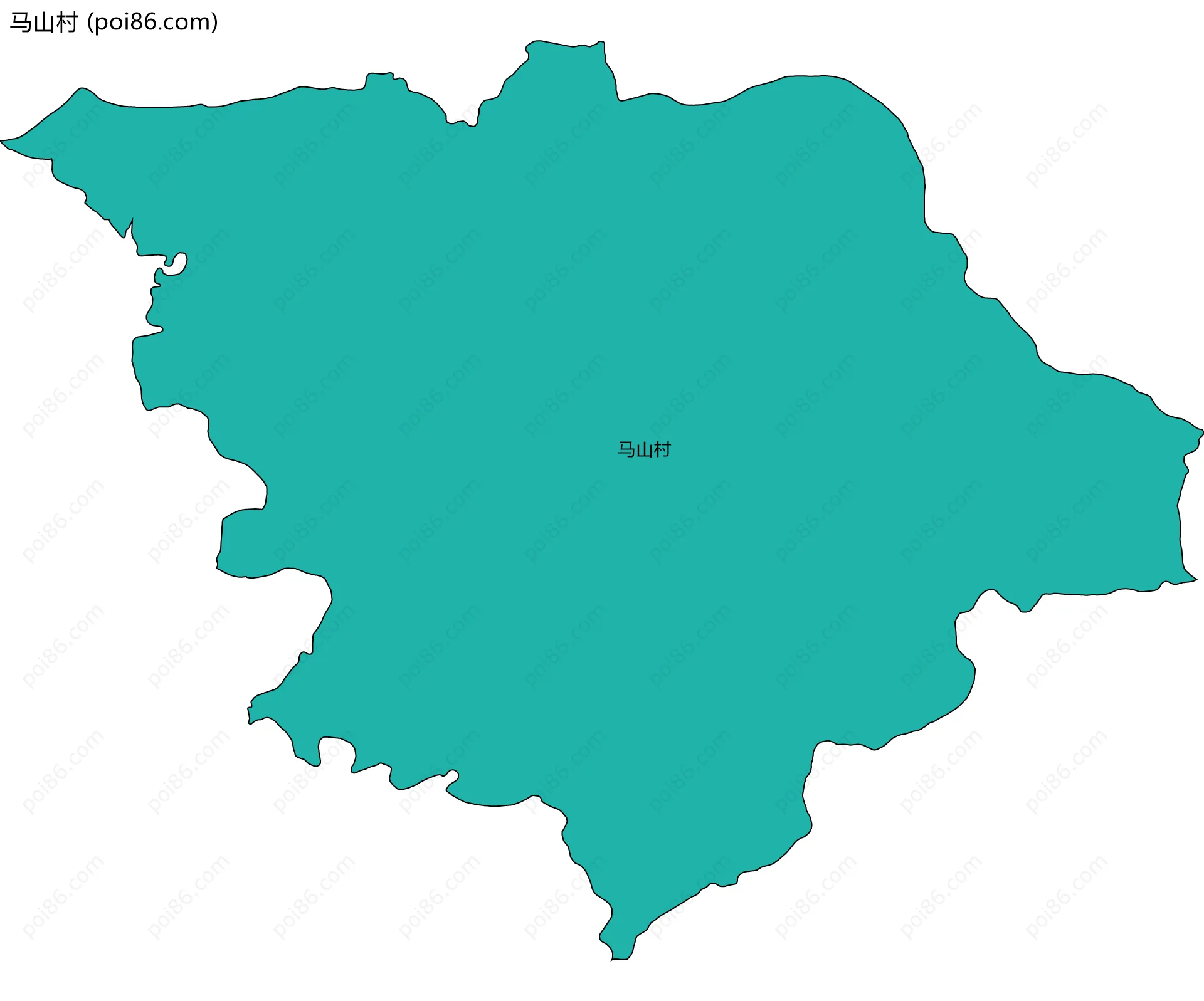 马山村边界地图