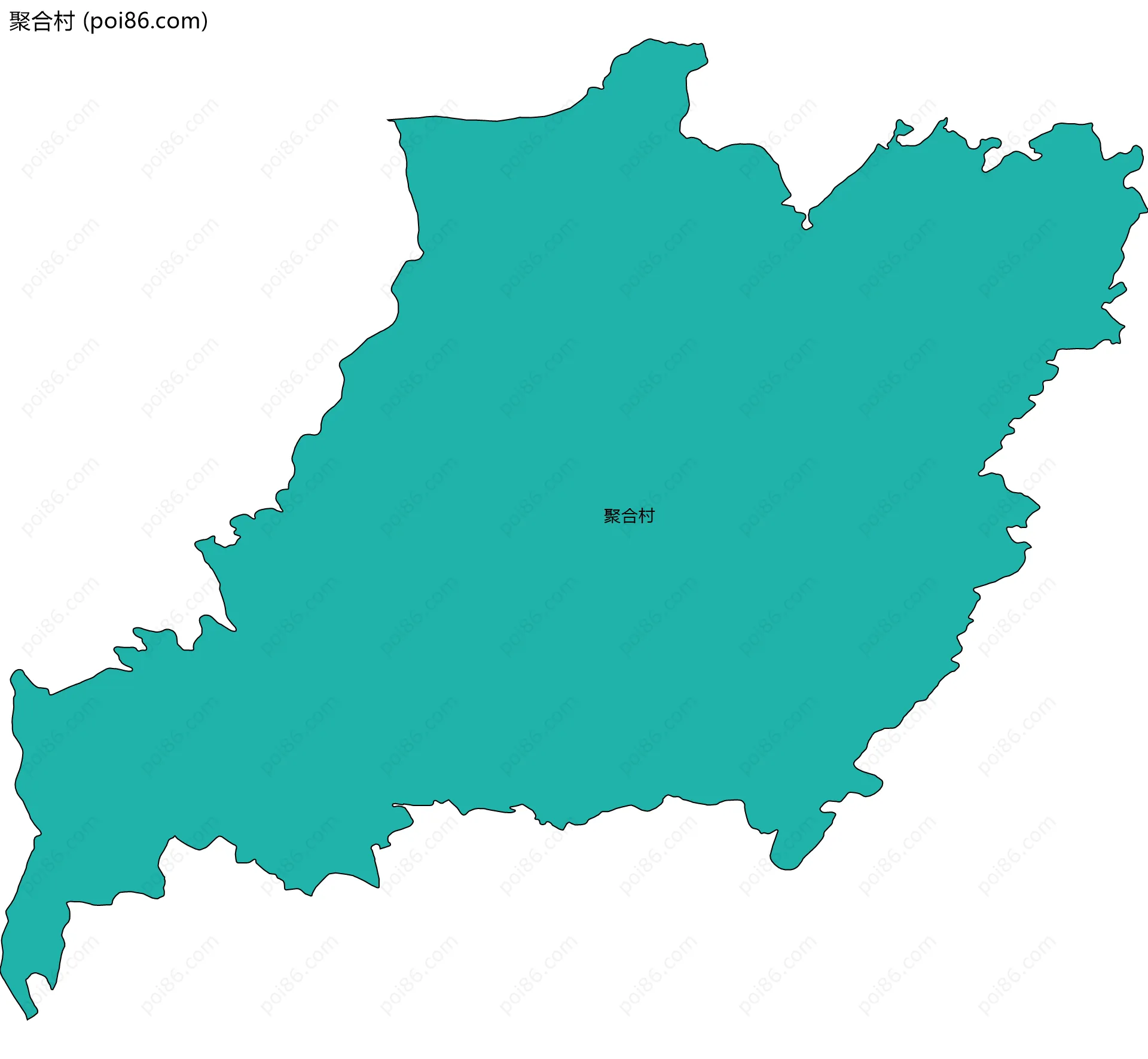 聚合村边界地图