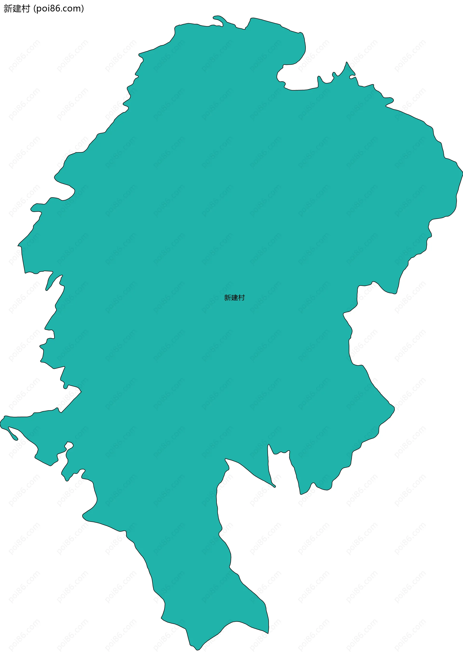 新建村边界地图