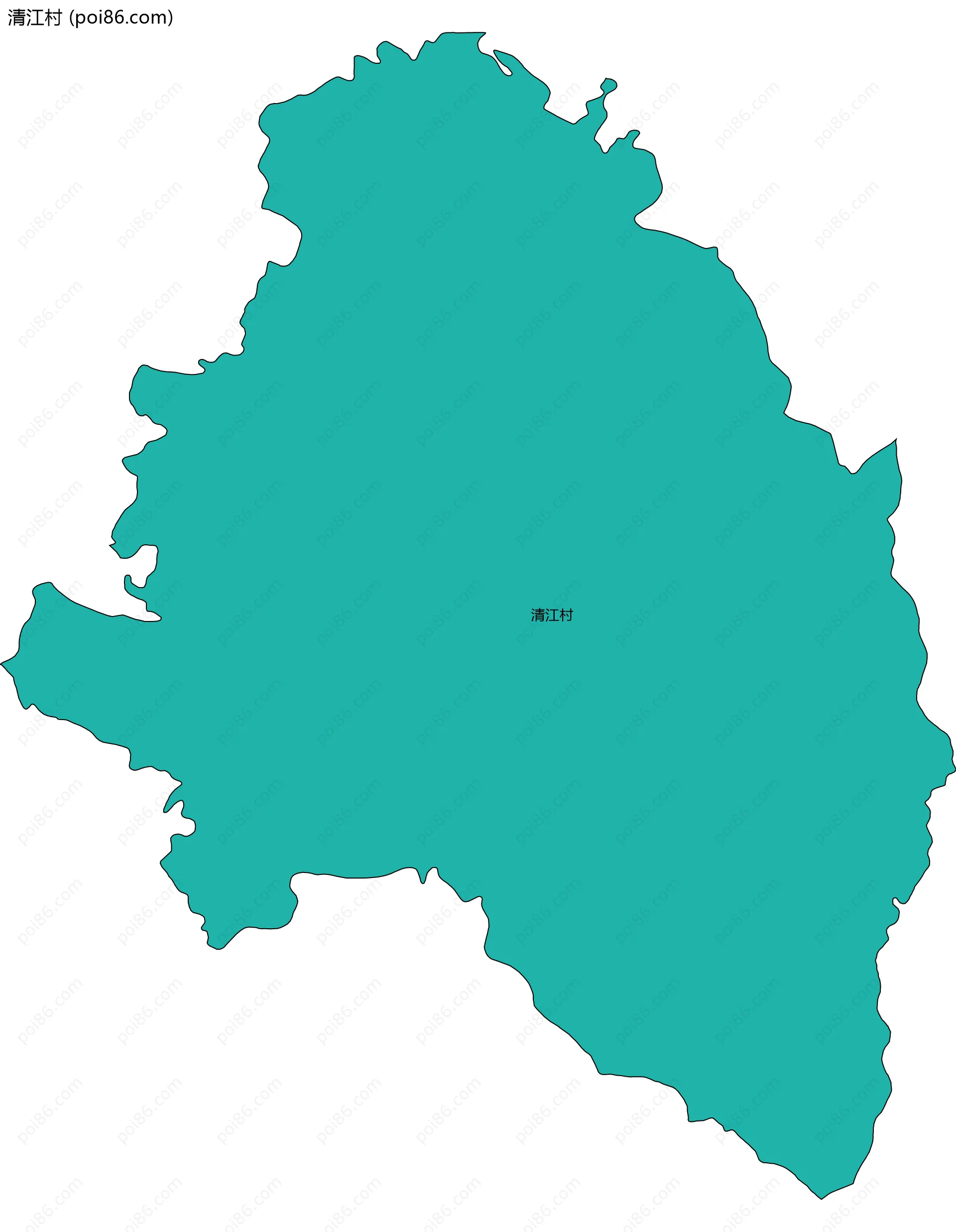 清江村边界地图