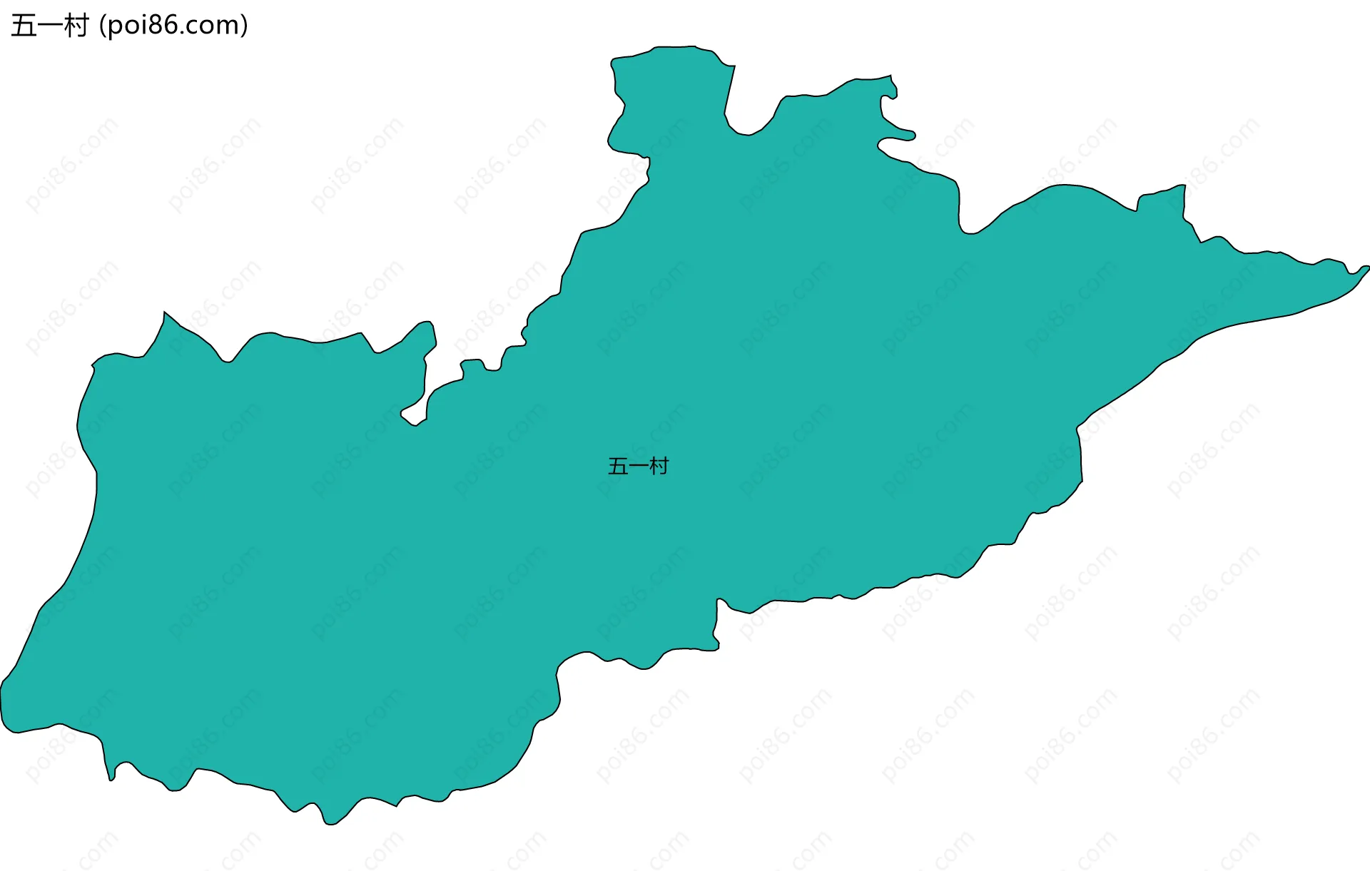 五一村边界地图