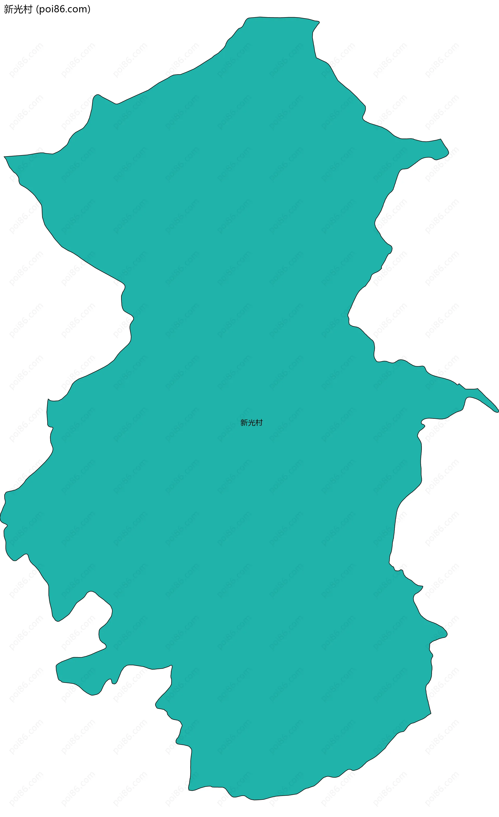 新光村边界地图