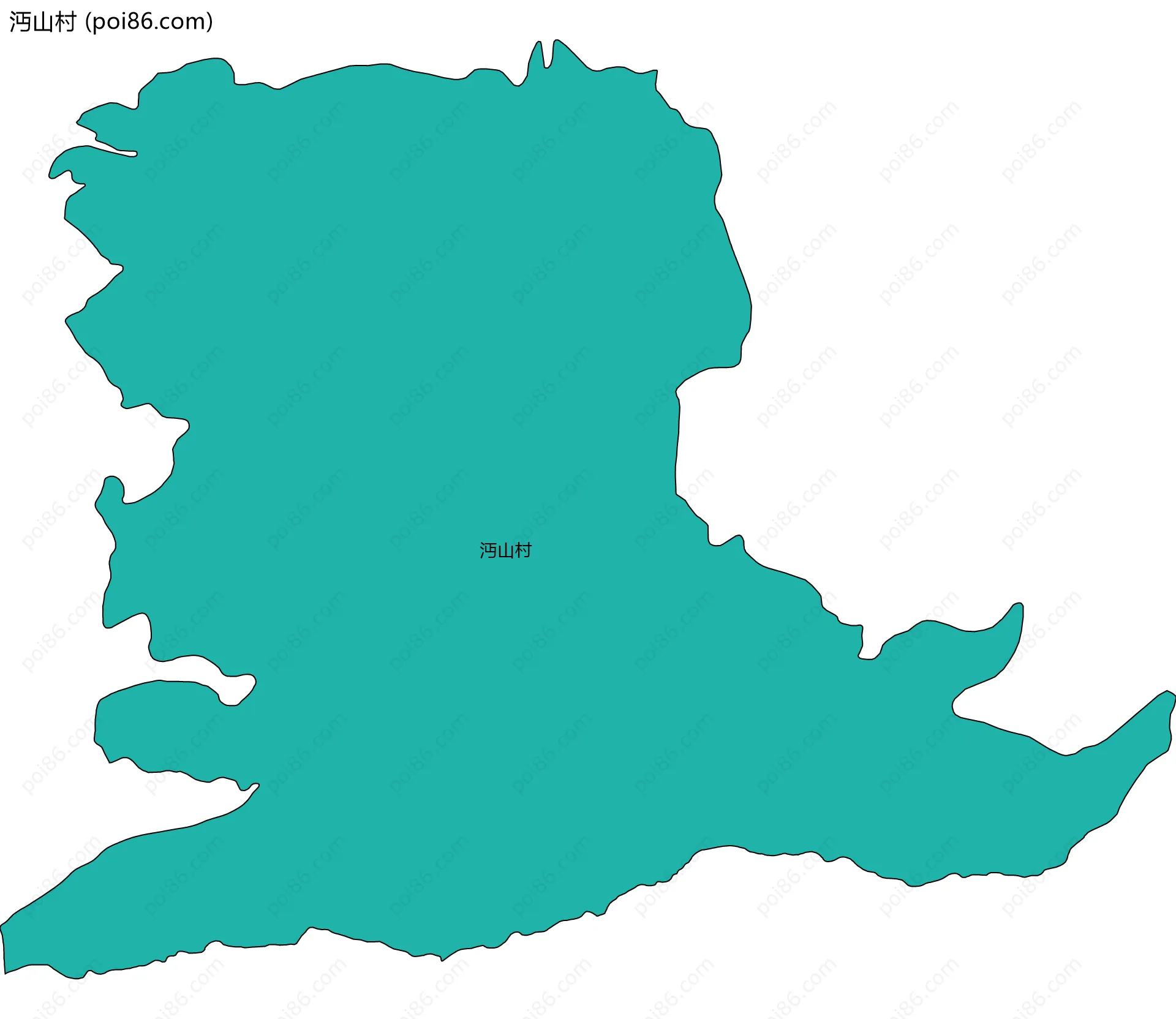 沔山村边界地图