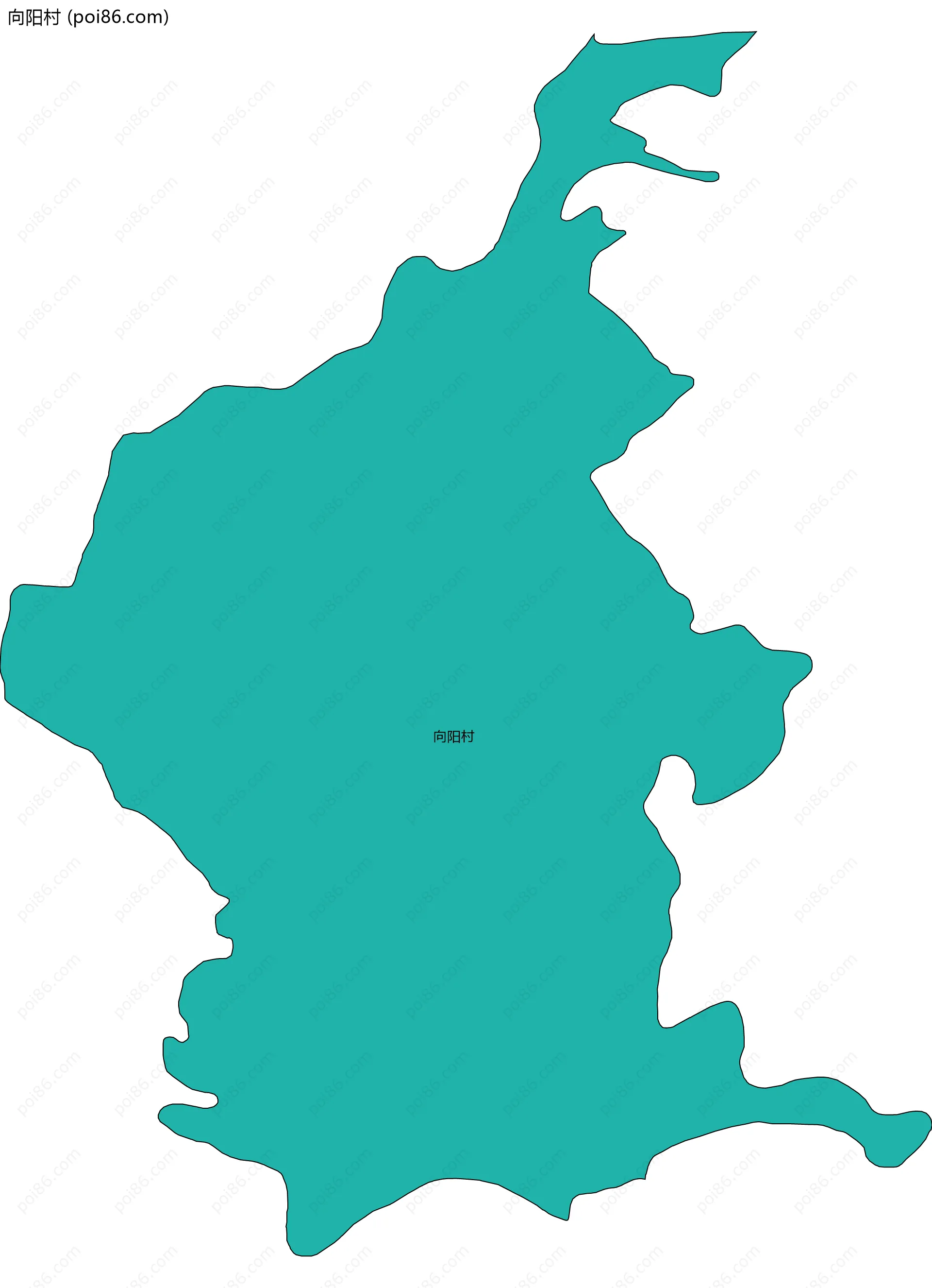 向阳村边界地图