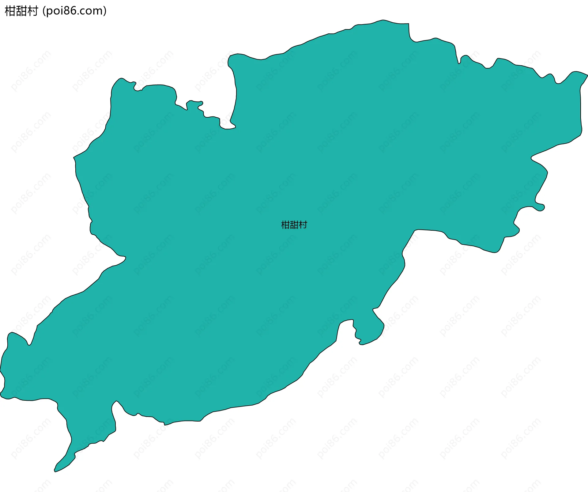 柑甜村边界地图