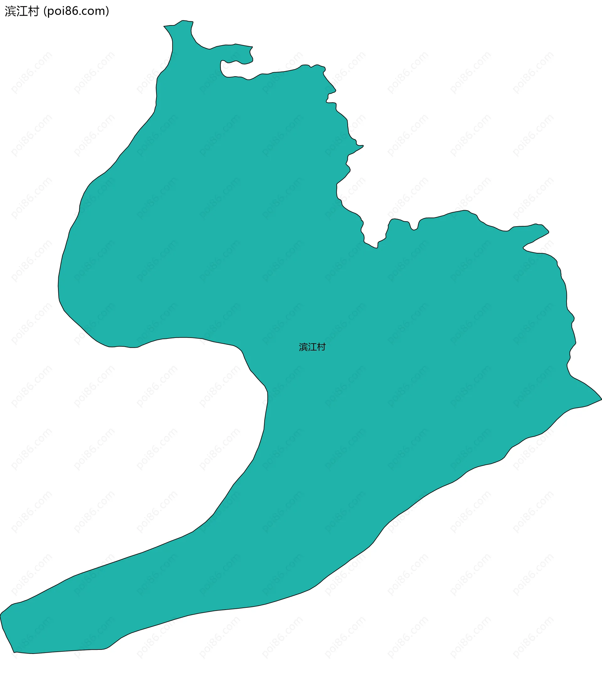 滨江村边界地图