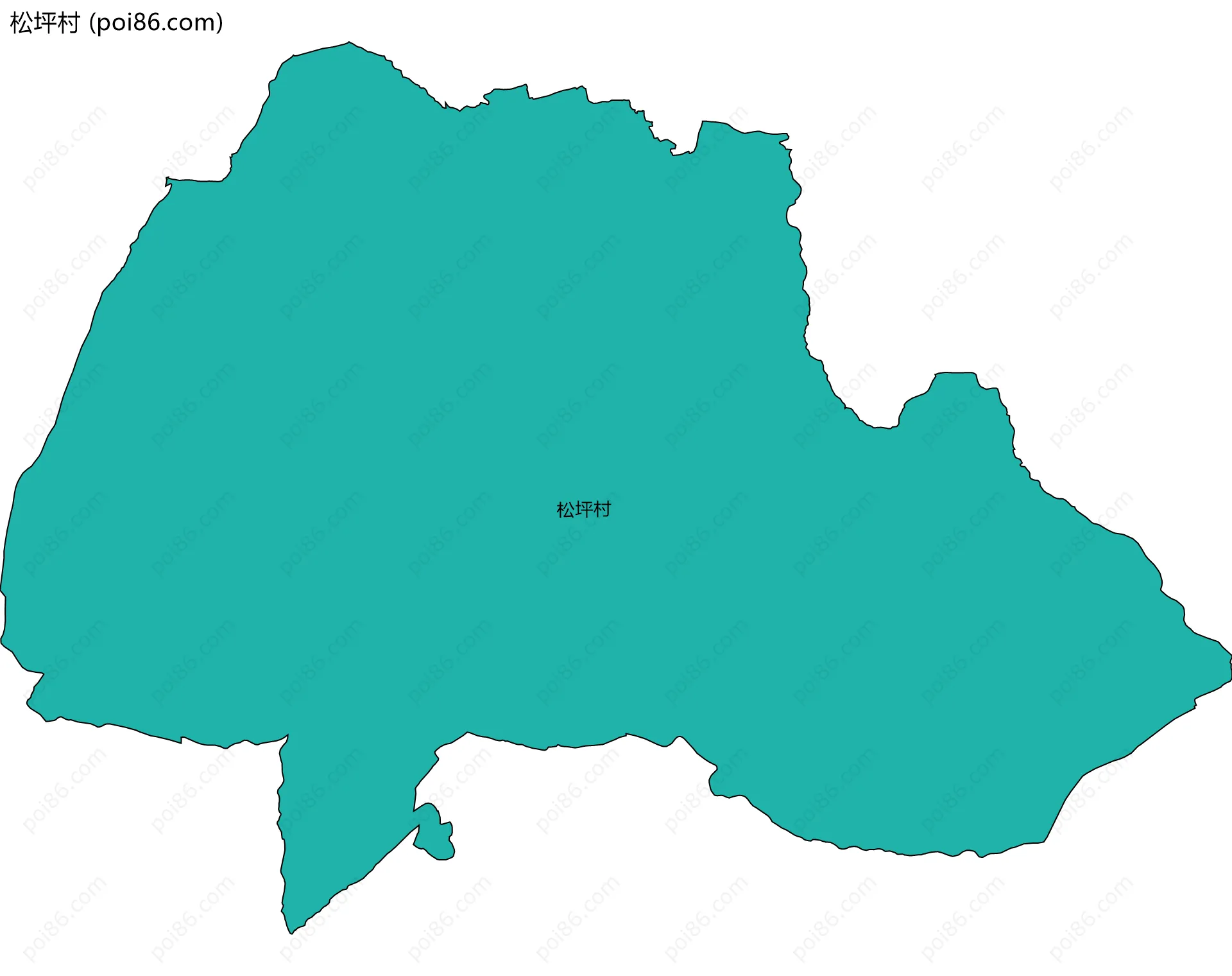 松坪村边界地图