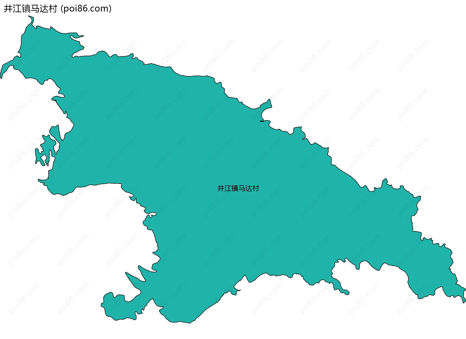 井江镇马达村边界地图