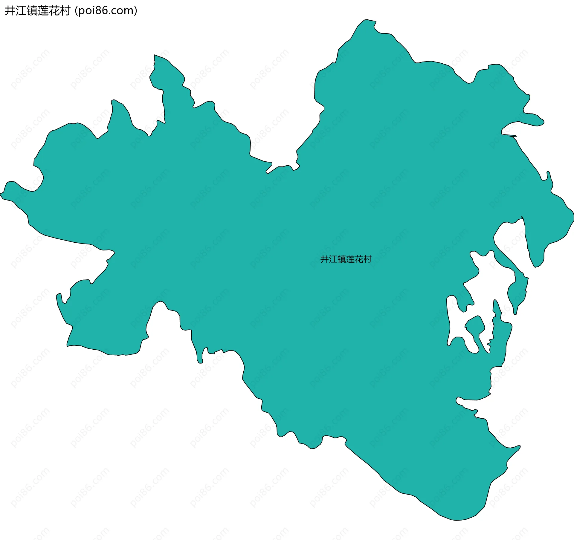 井江镇莲花村边界地图