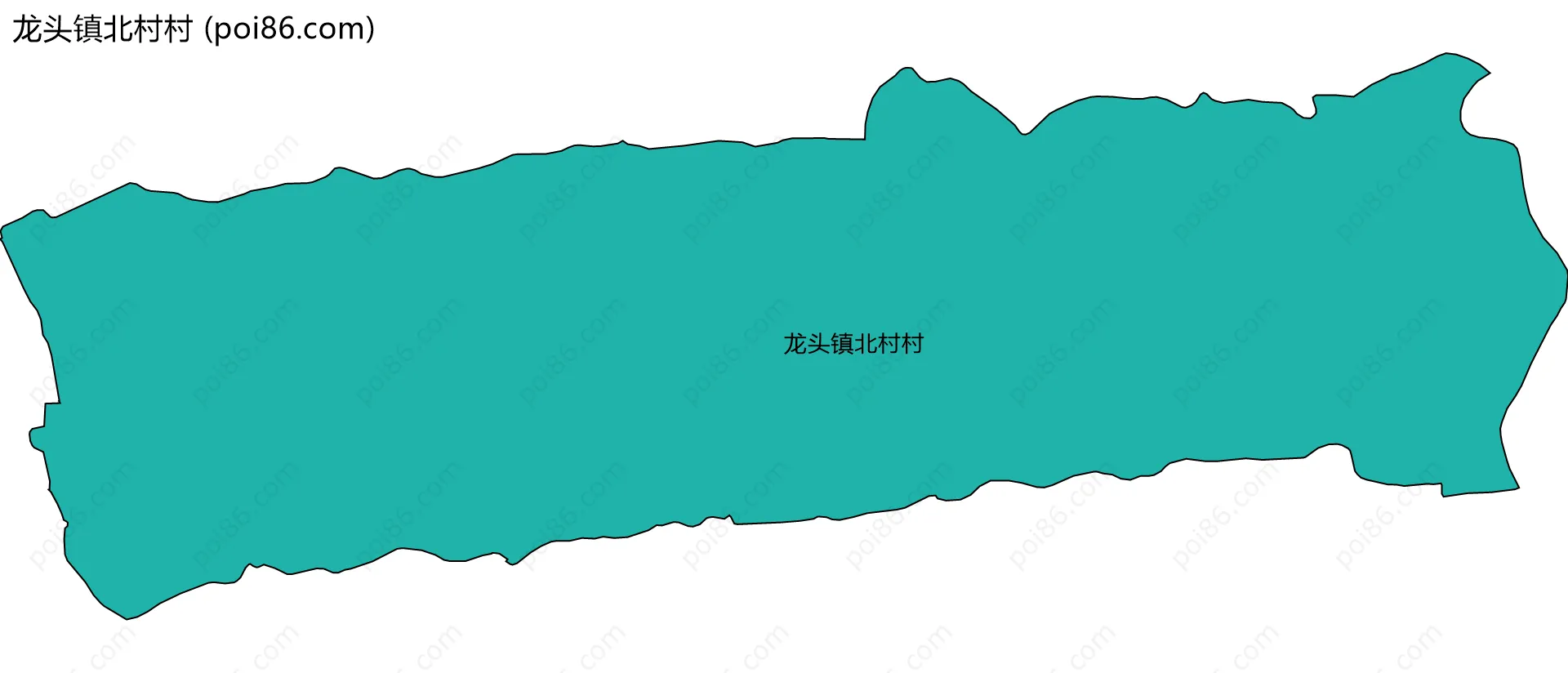 龙头镇北村村边界地图