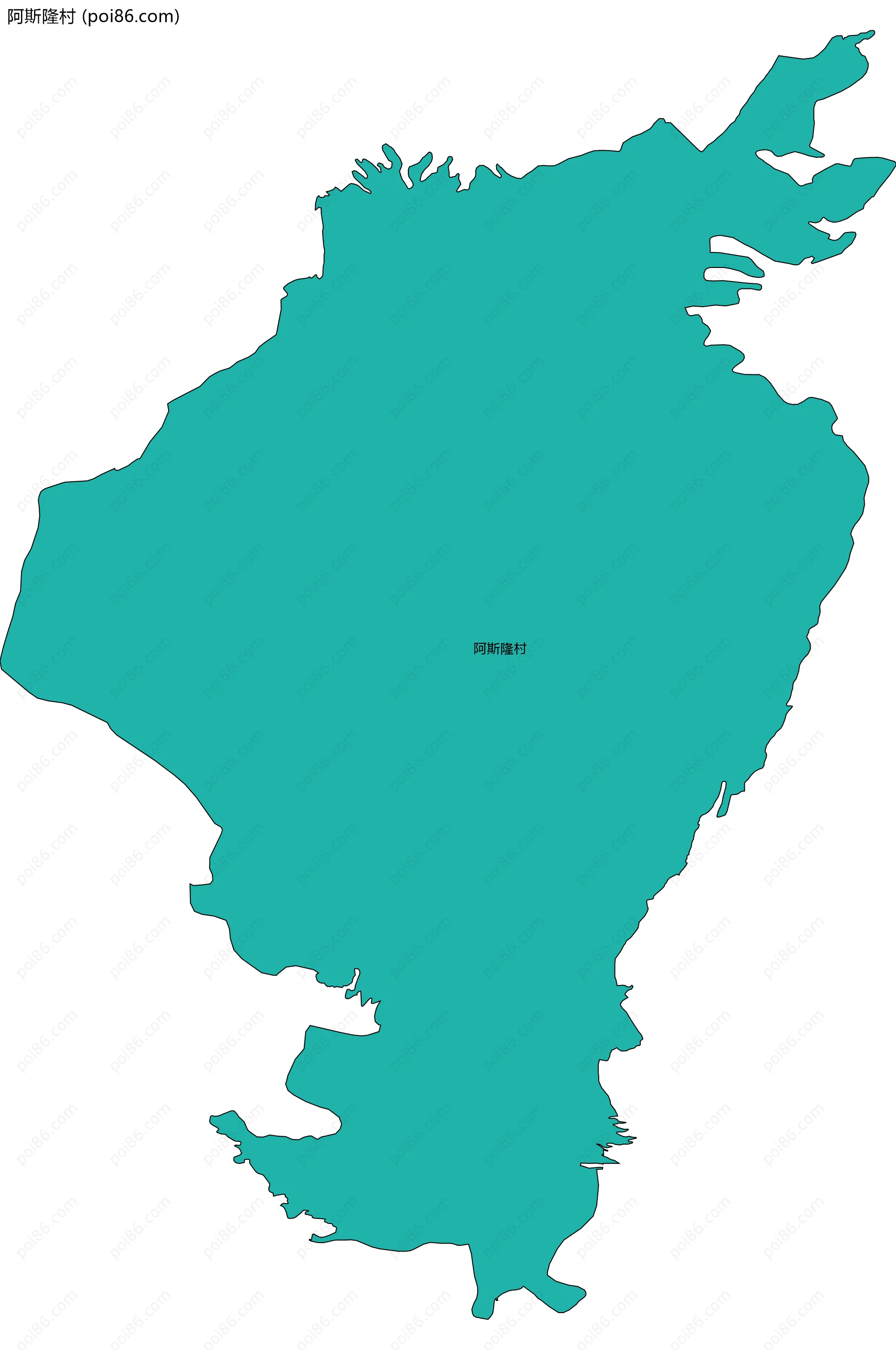 阿斯隆村边界地图