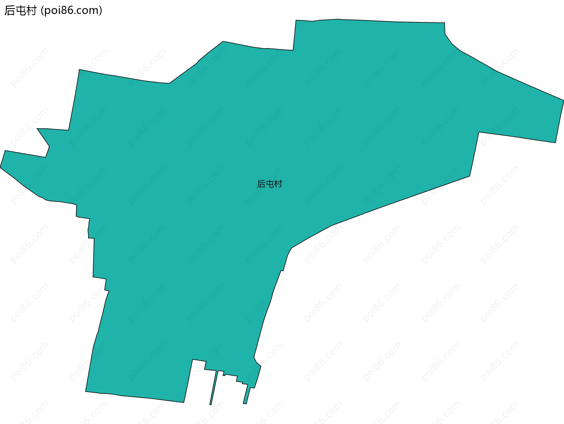 后屯村边界地图