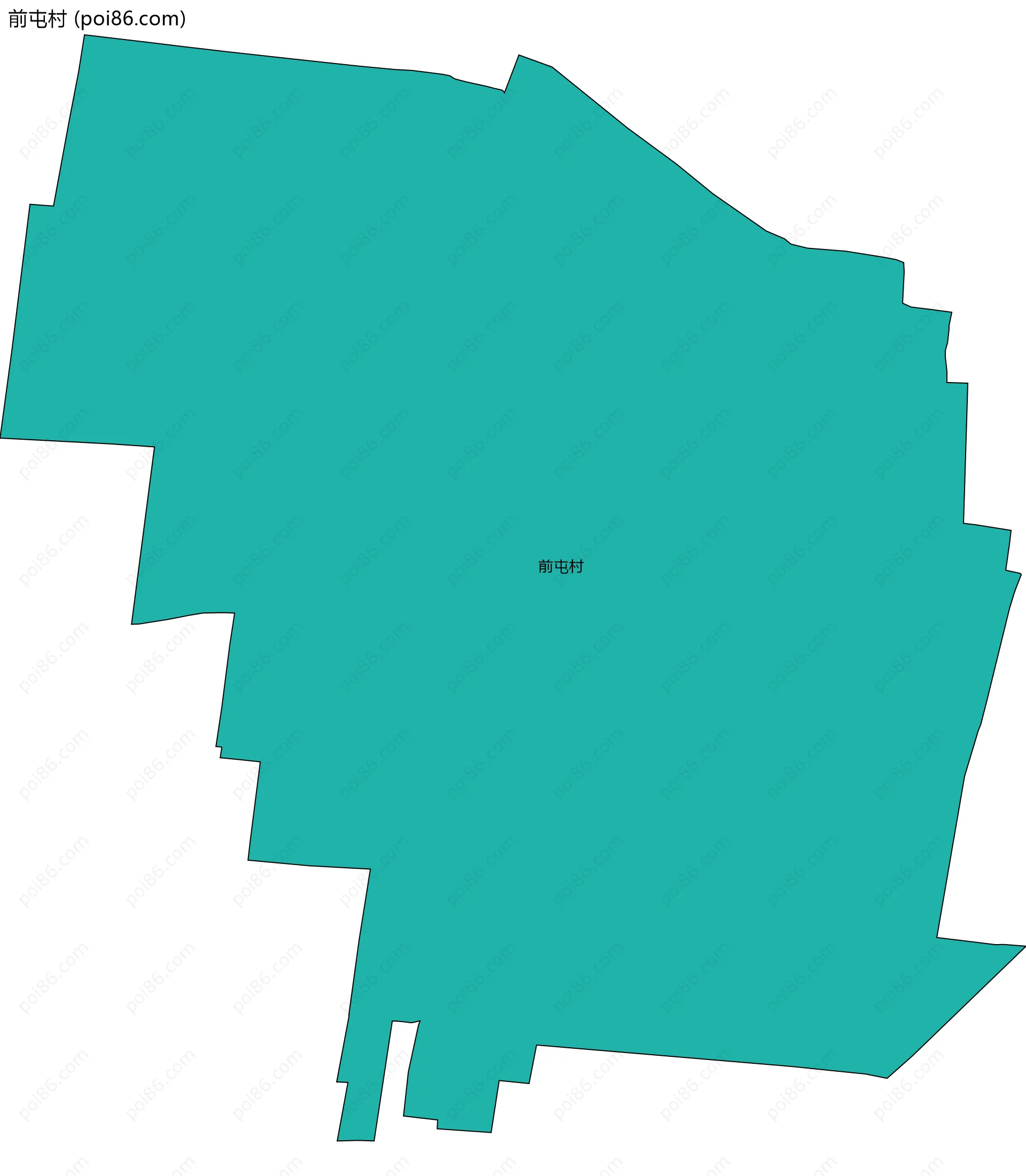 前屯村边界地图