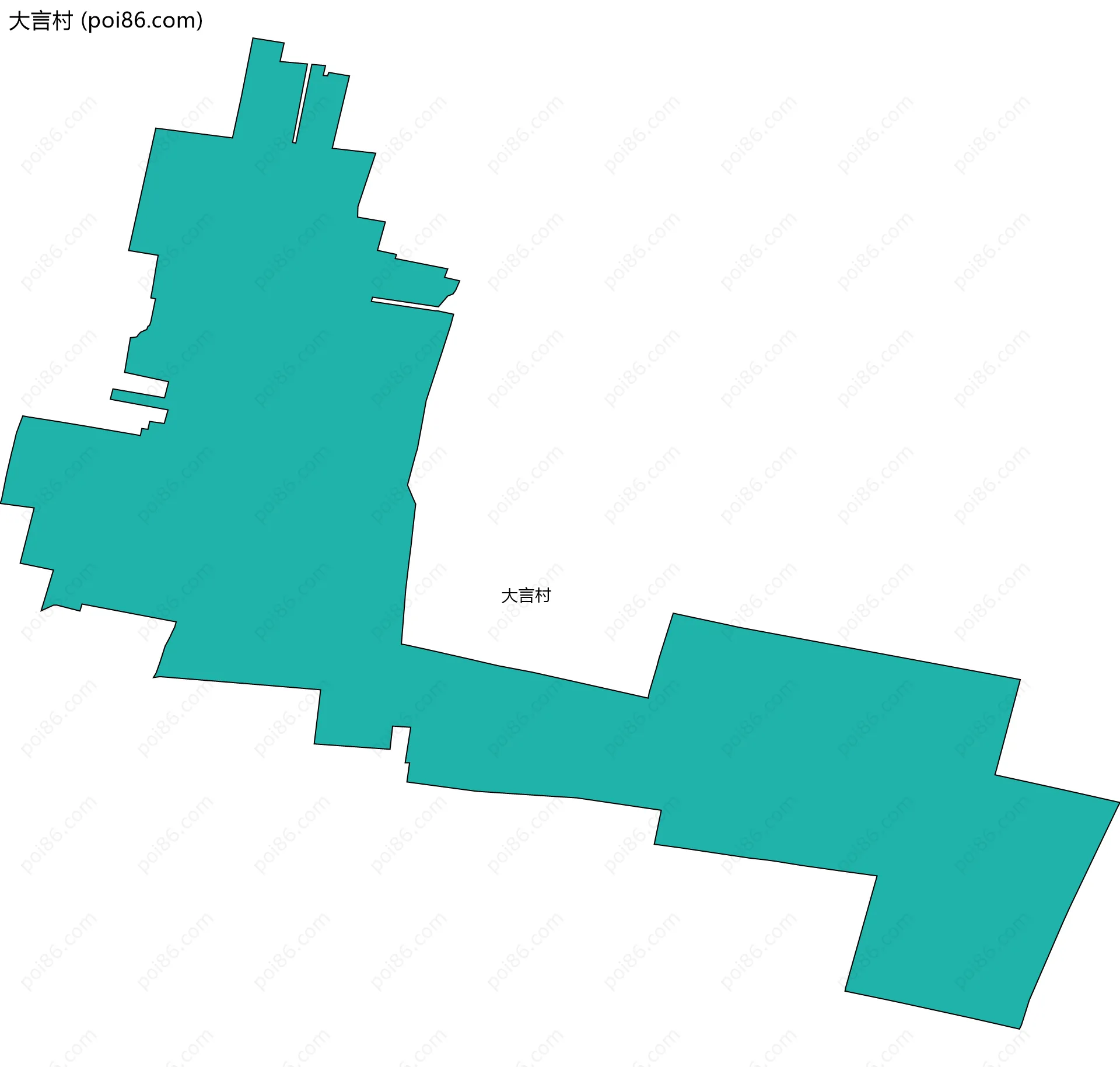 大言村边界地图