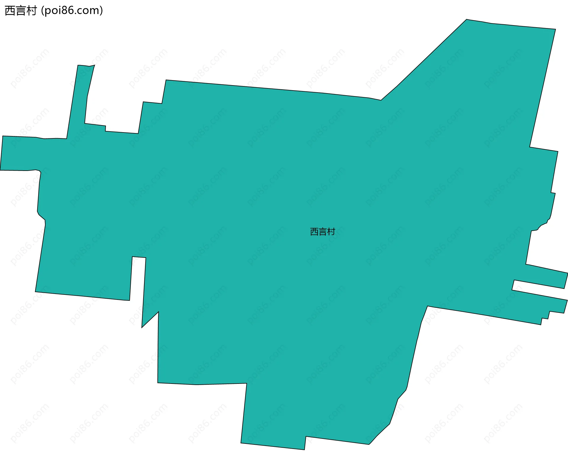 西言村边界地图