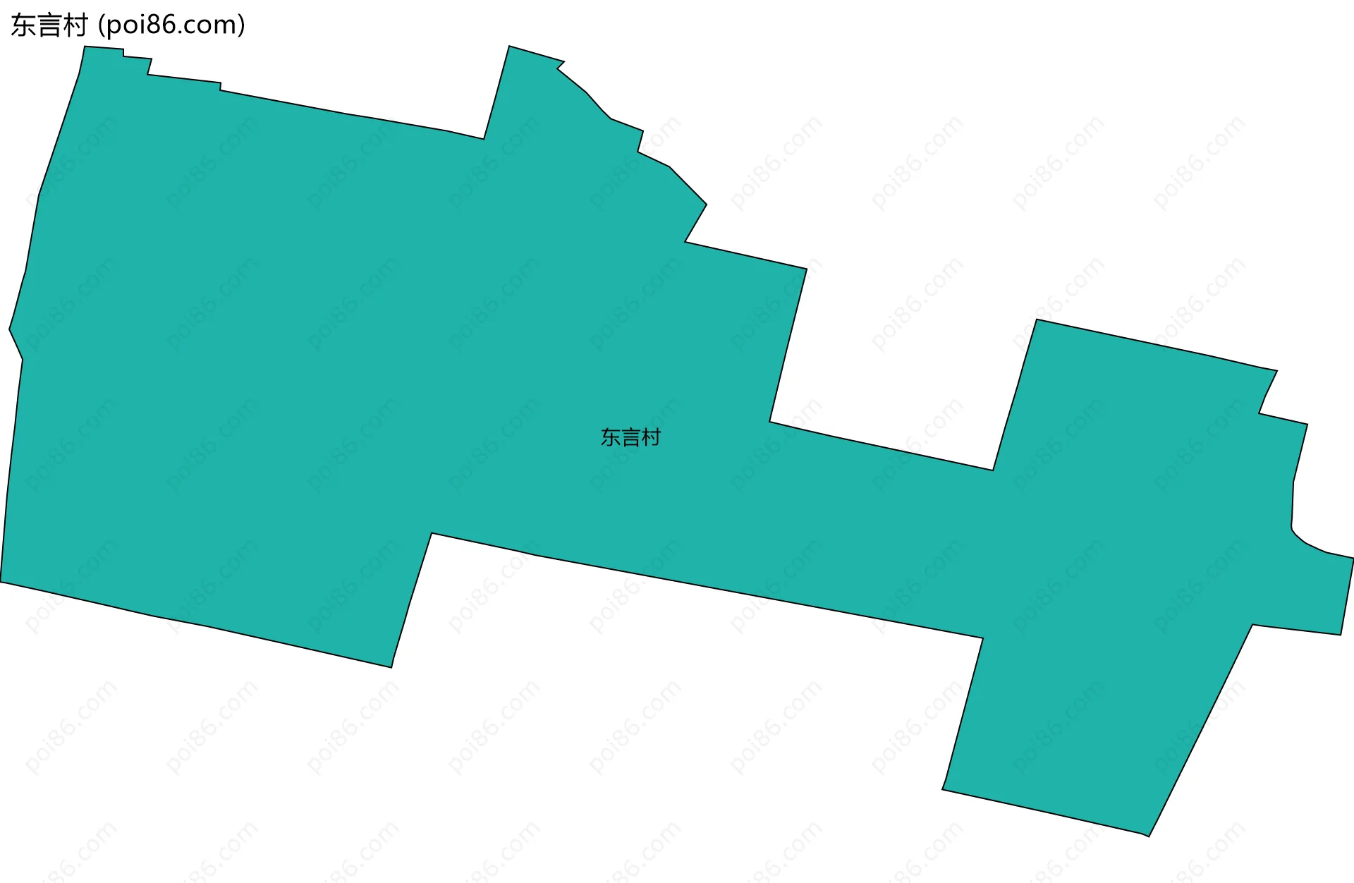 东言村边界地图